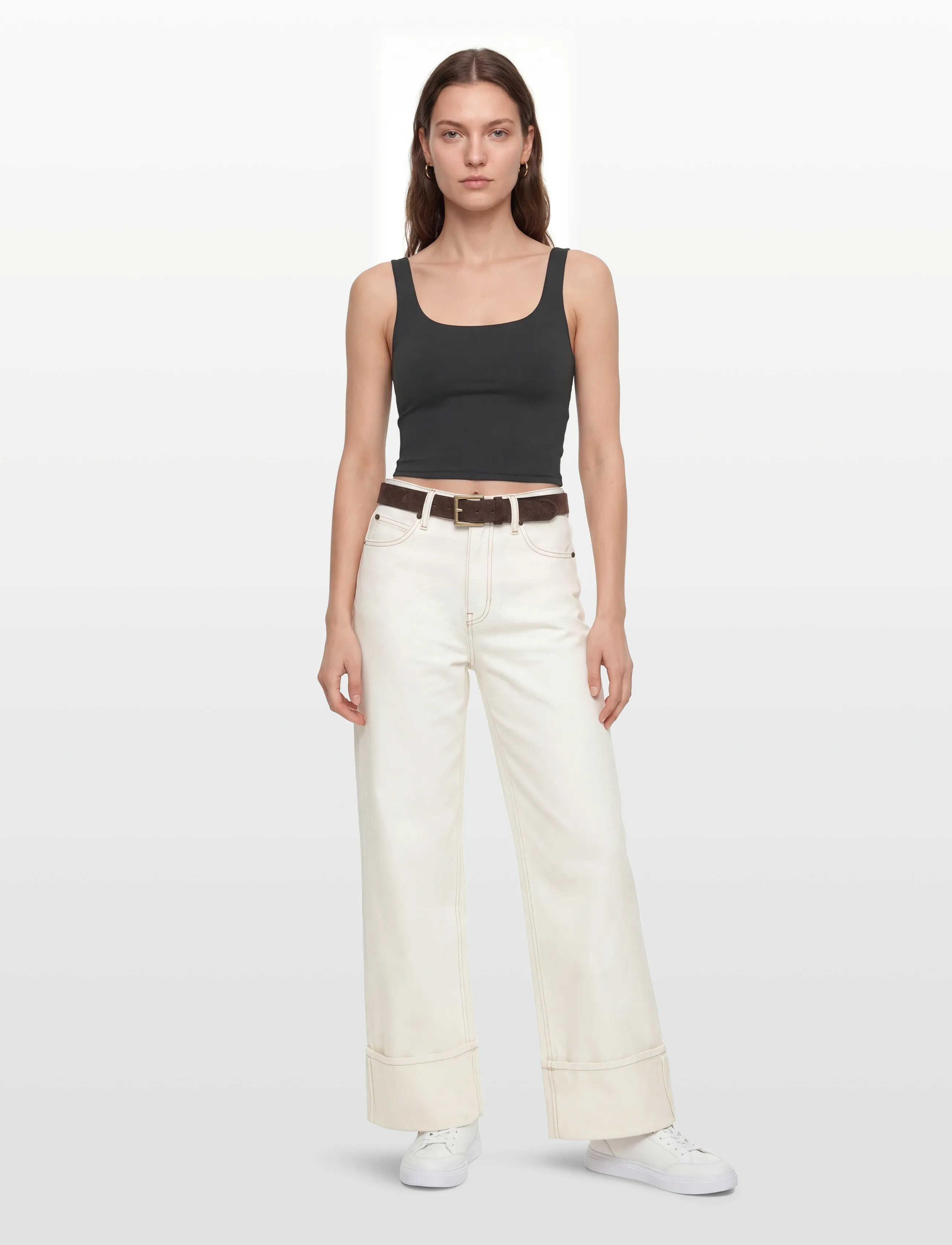 Weekday Cropped Sports Top, XL, Crop Oberteile, Grau - Sleeveless Frauen