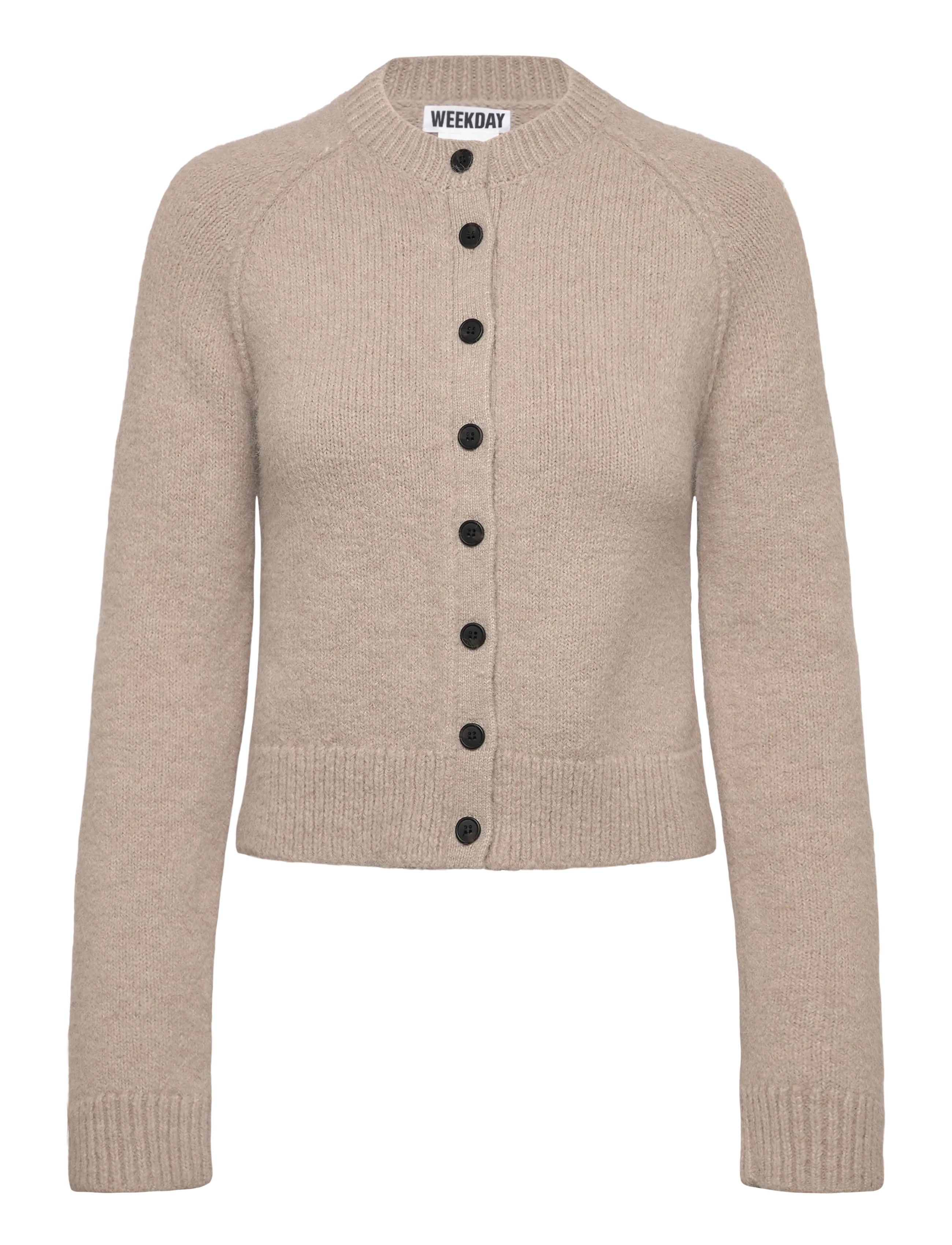 Weekday Fitted Cardigan - Hverdags stil - LIGHT MOLE MELANGE / beige