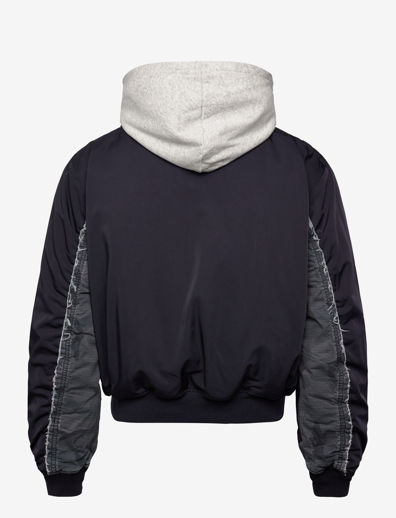 Weekday - Loose Hooded Bomber Jacket - höstjackor - navy w contrast camo - 1