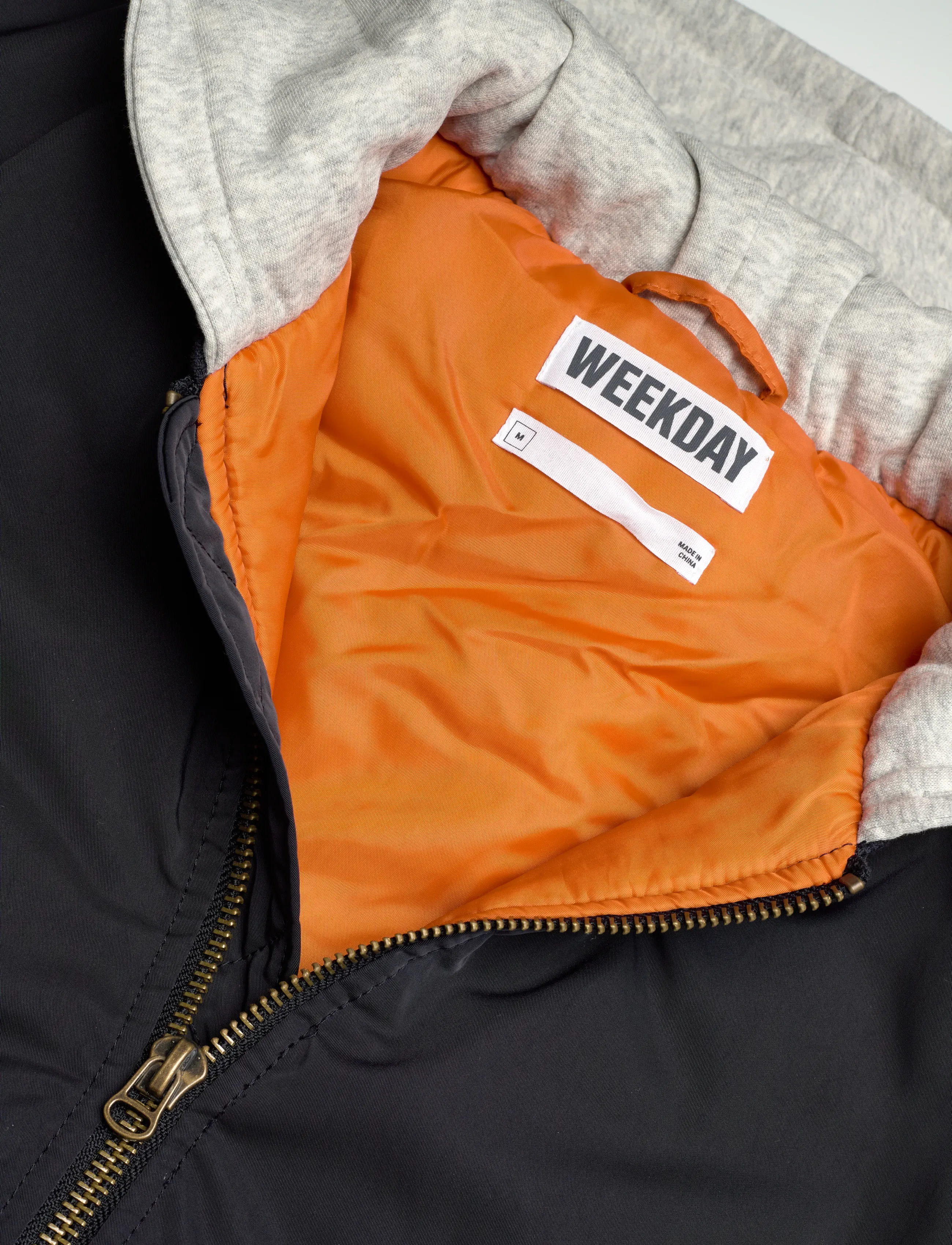 Weekday - Loose Hooded Bomber Jacket - frühlingsjacken - navy w contrast camo - 2