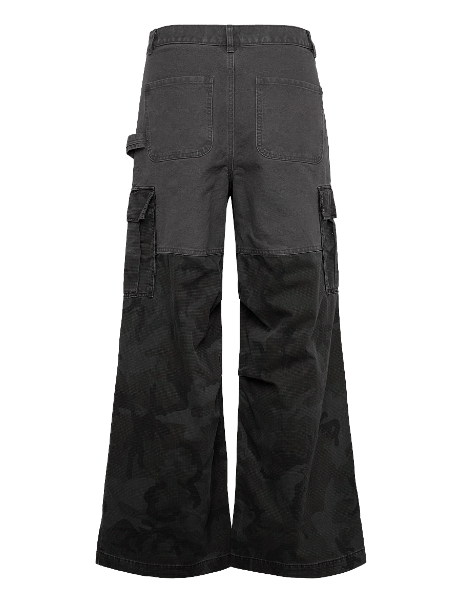 Weekday - Loose Patchwork Cargo Trousers - cargohosen - navy camo - 1