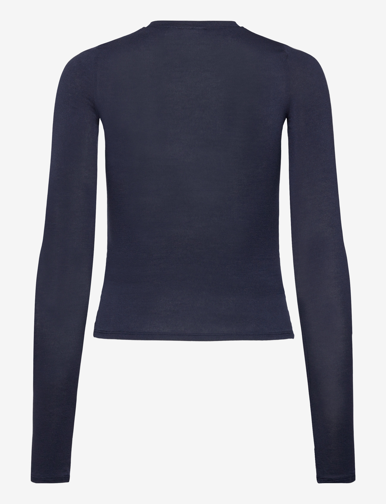 Weekday - Slim Long-Sleeved Henley Top - langärmlige tops - navy - 1