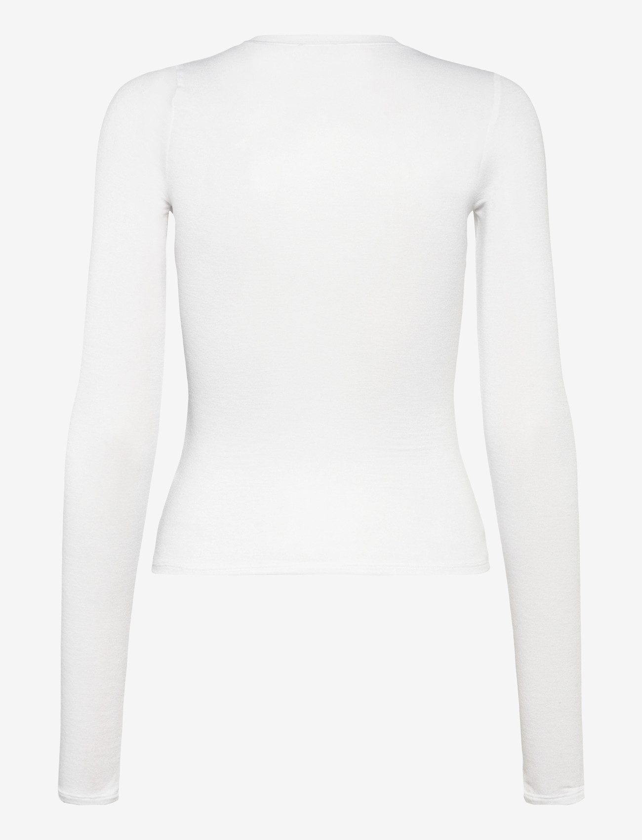 Weekday - Slim Long-Sleeved Henley Top - pikkade varrukatega alussärgid - white - 1