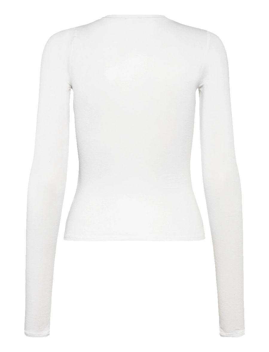 Weekday - Henny Henley LS Top - langærmede toppe - white - 1