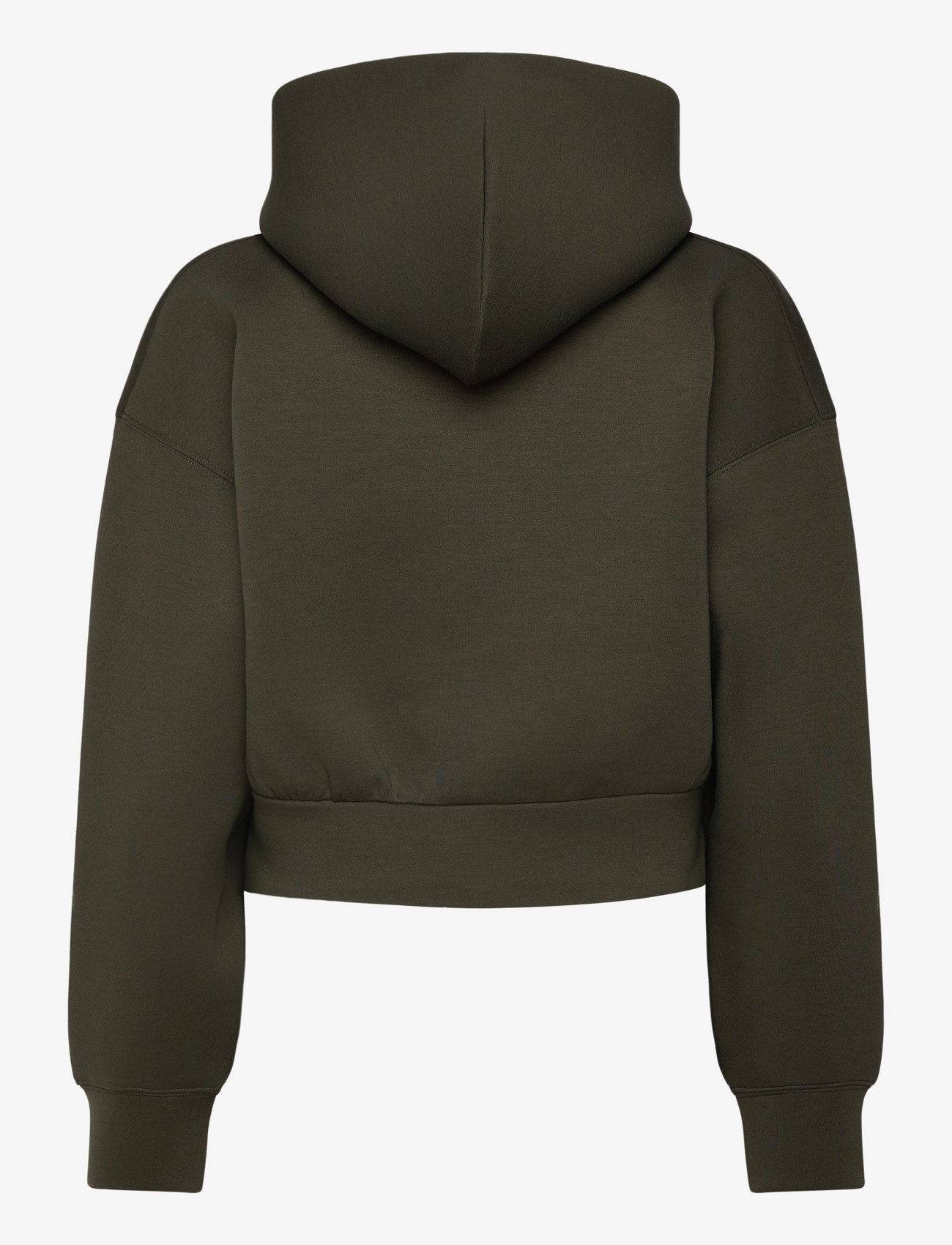 Weekday - Loose Fit Scuba Zip Hoodie - kapuzenpullover - dark green - 1