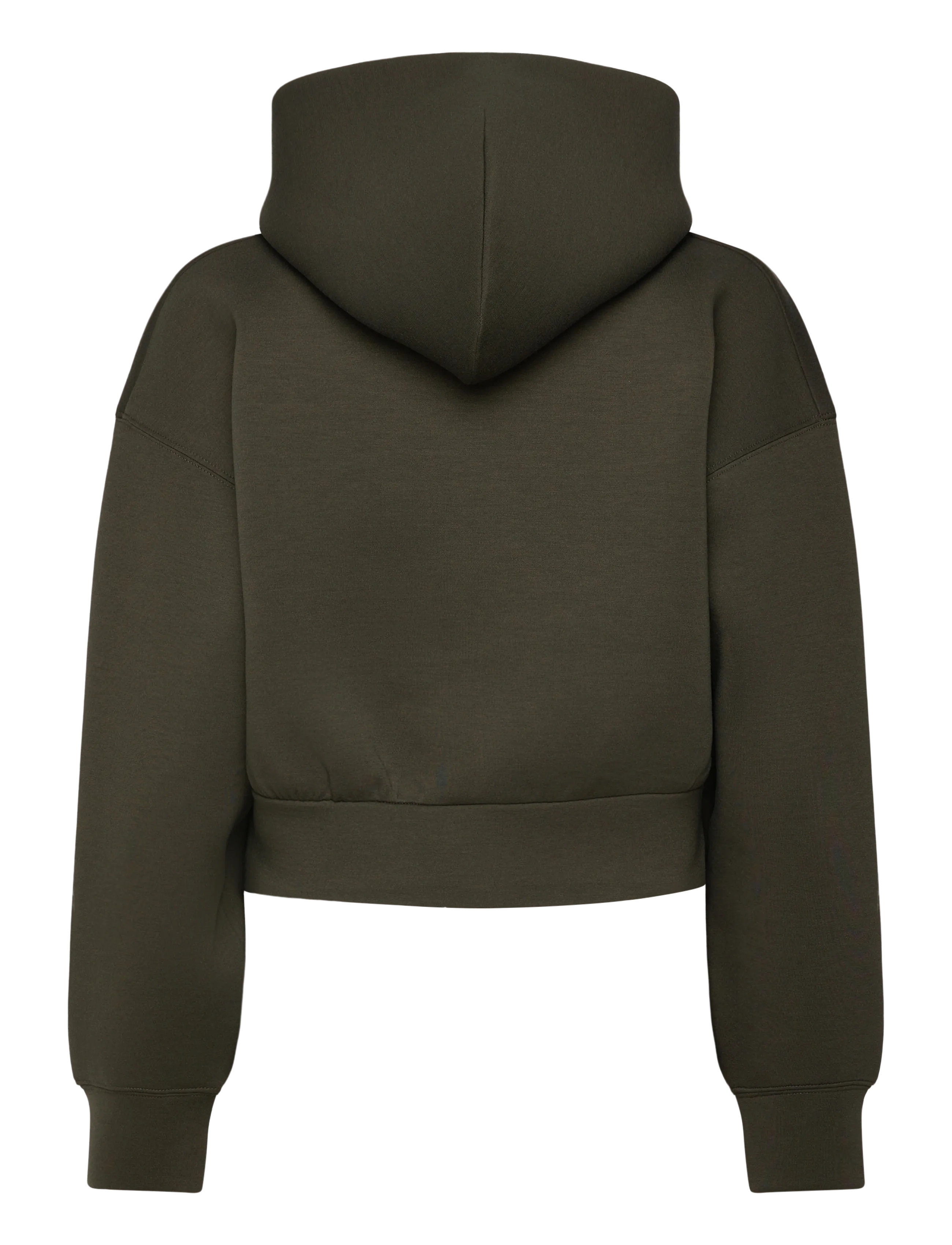 Weekday - Loose Fit Scuba Zip Hoodie - hættetrøjer - dark green - 1