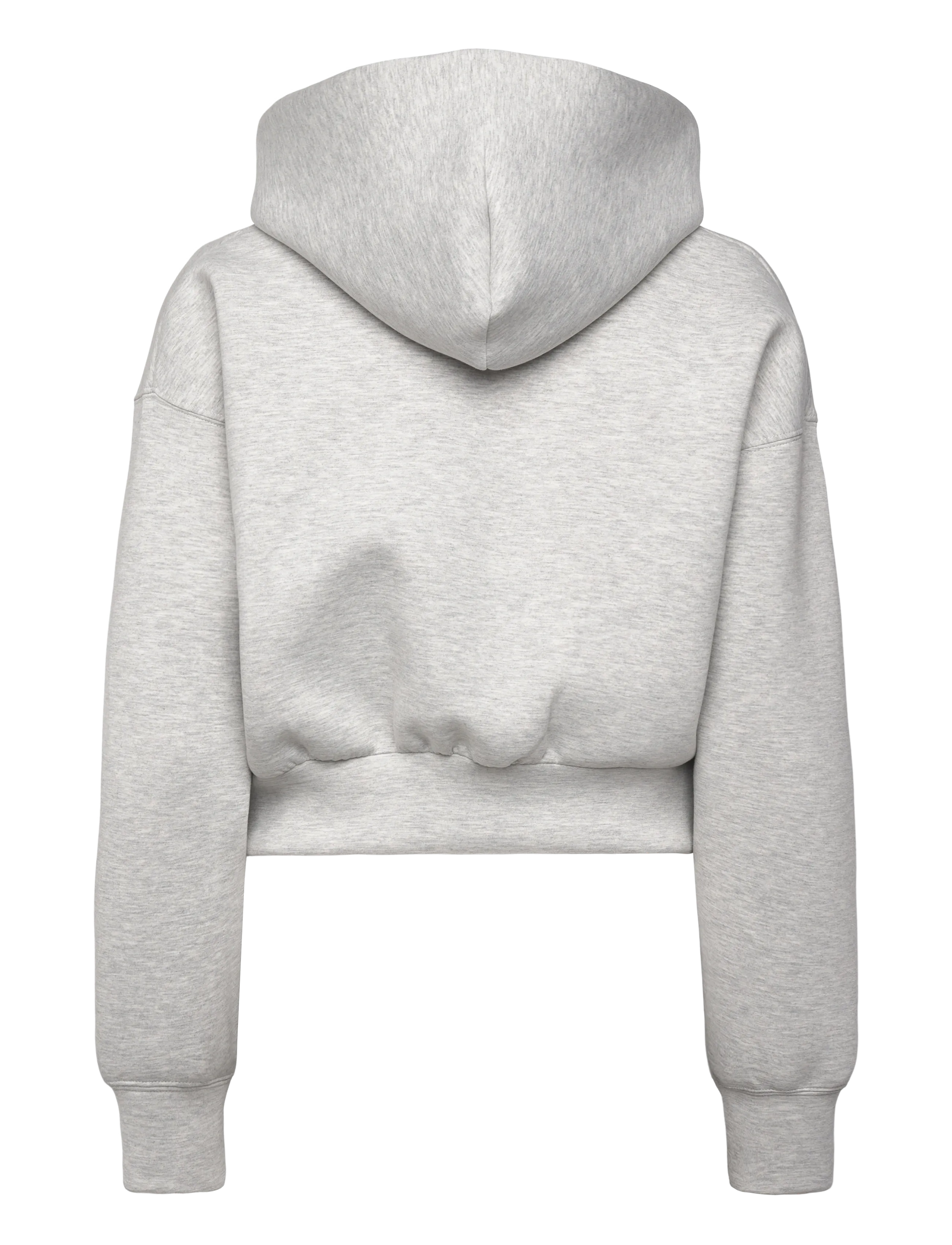 Weekday - Loose Fit Scuba Zip Hoodie - hættetrøjer - grey melange - 1