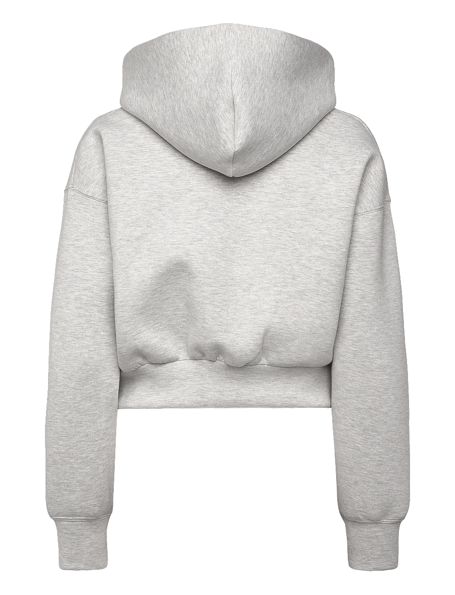 Weekday - Loose Fit Scuba Zip Hoodie - hættetrøjer - grey melange - 1