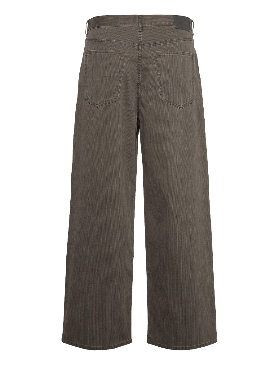Weekday - Astro Mid Rise Loose Baggy Leg Structured Trousers - loose jeans - brown - 1