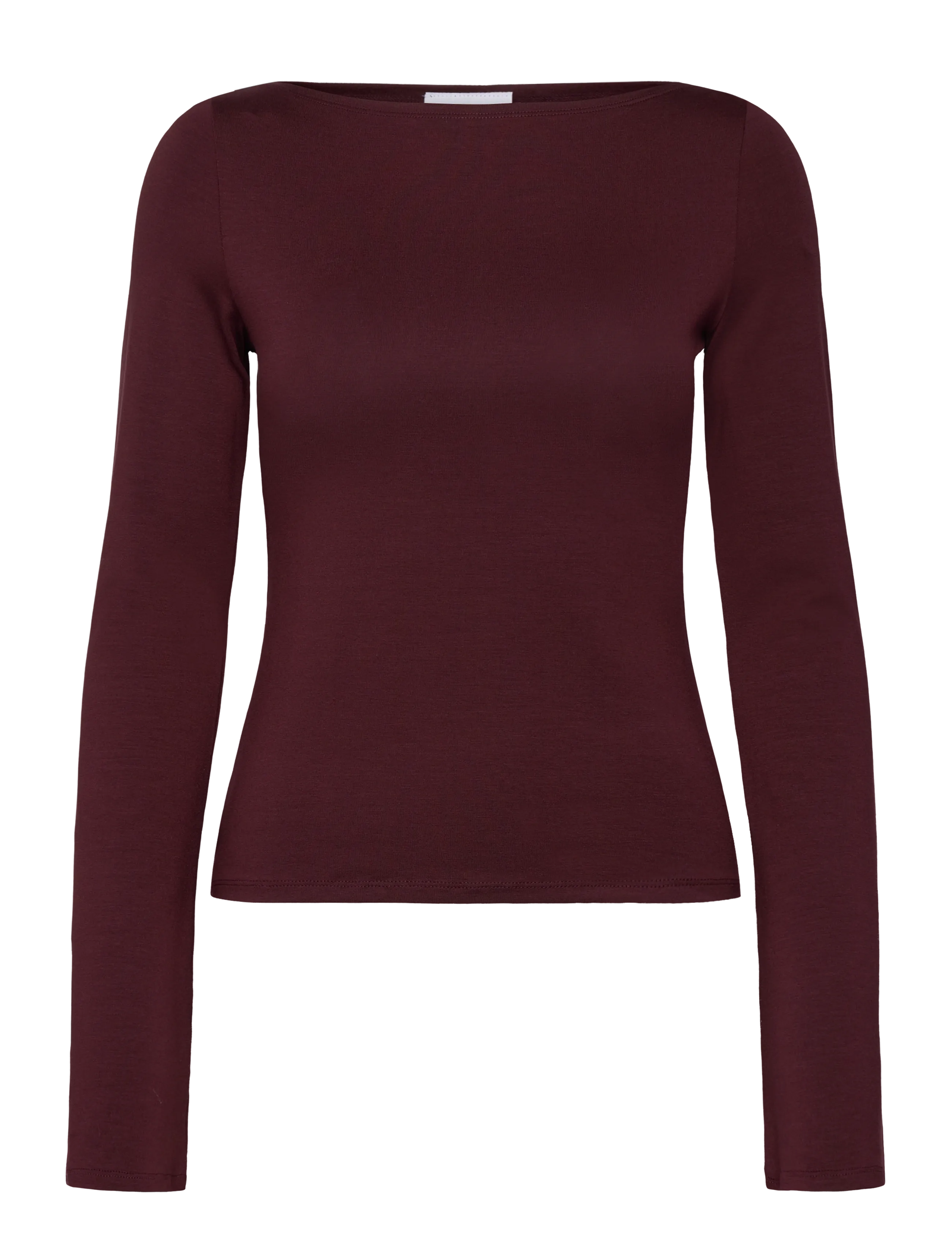 Weekday Soft Long Sleeve Top - Kläder - BURGUNDY / burgundy