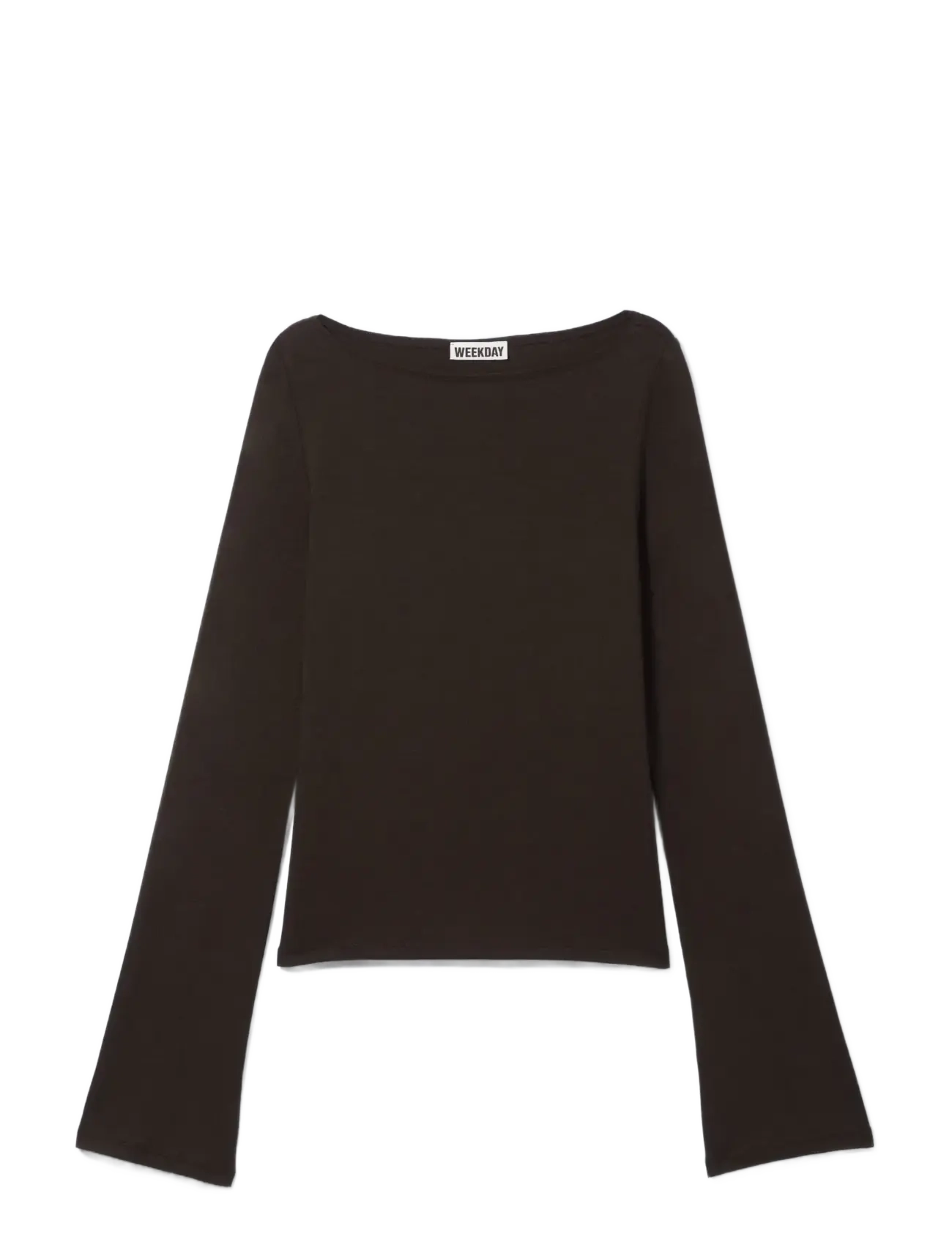 Weekday Soft Long Sleeve Top - Weekday - DARK BROWN / brown
