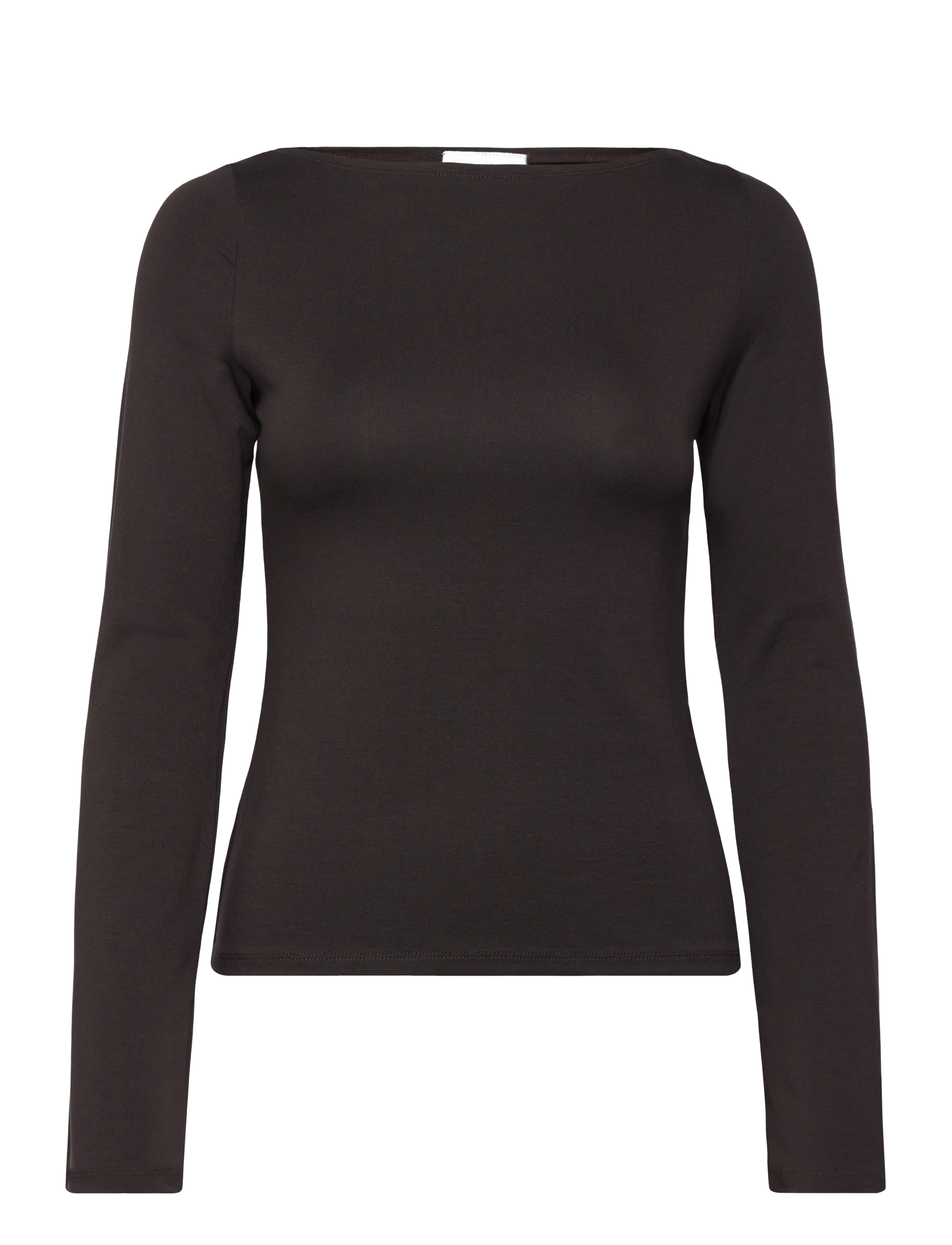 Soft Long Sleeve Top - DARK BROWN