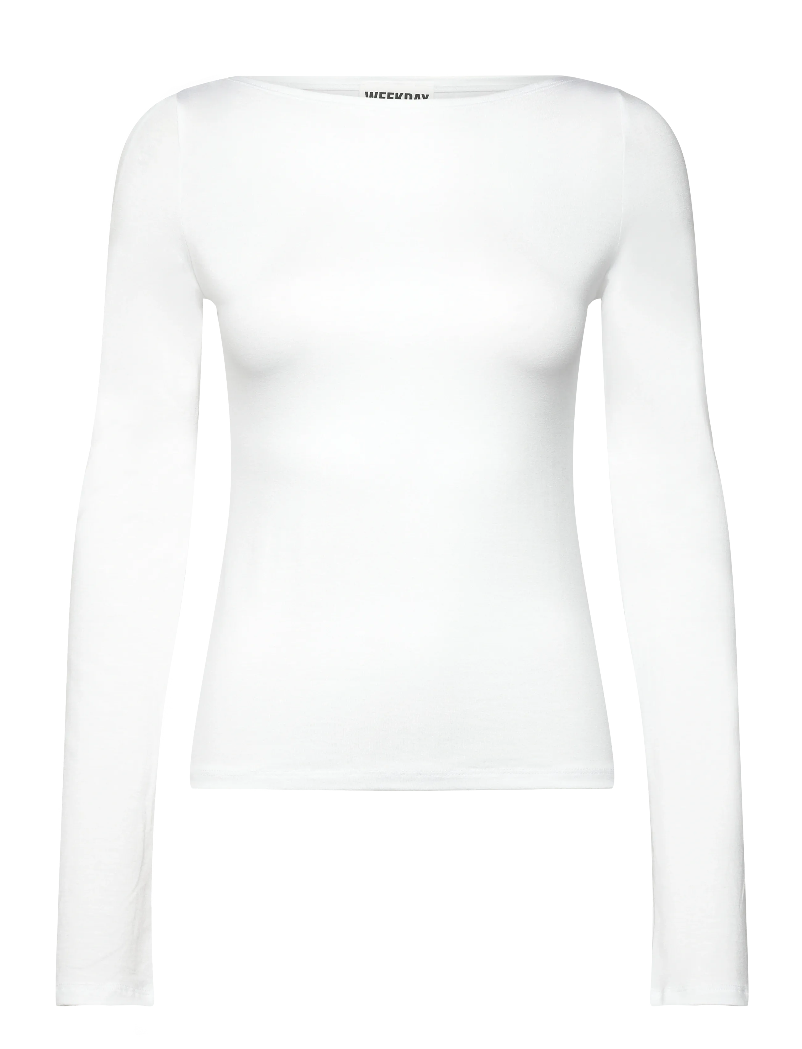 Weekday Annie Soft Ls, XL, White, T-Shirts & Toppe > Langærmede, Dame