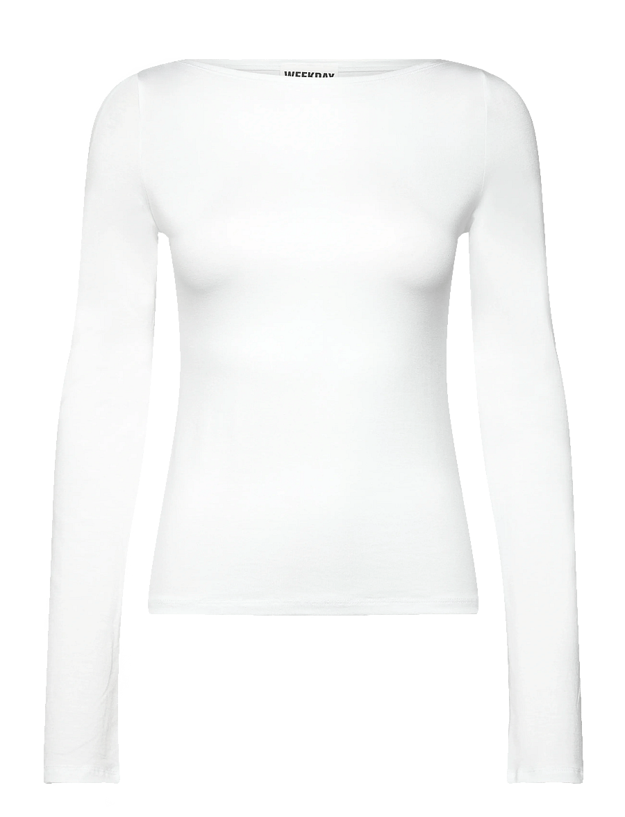 Weekday - Annie Soft LS - langærmede toppe - white - 0