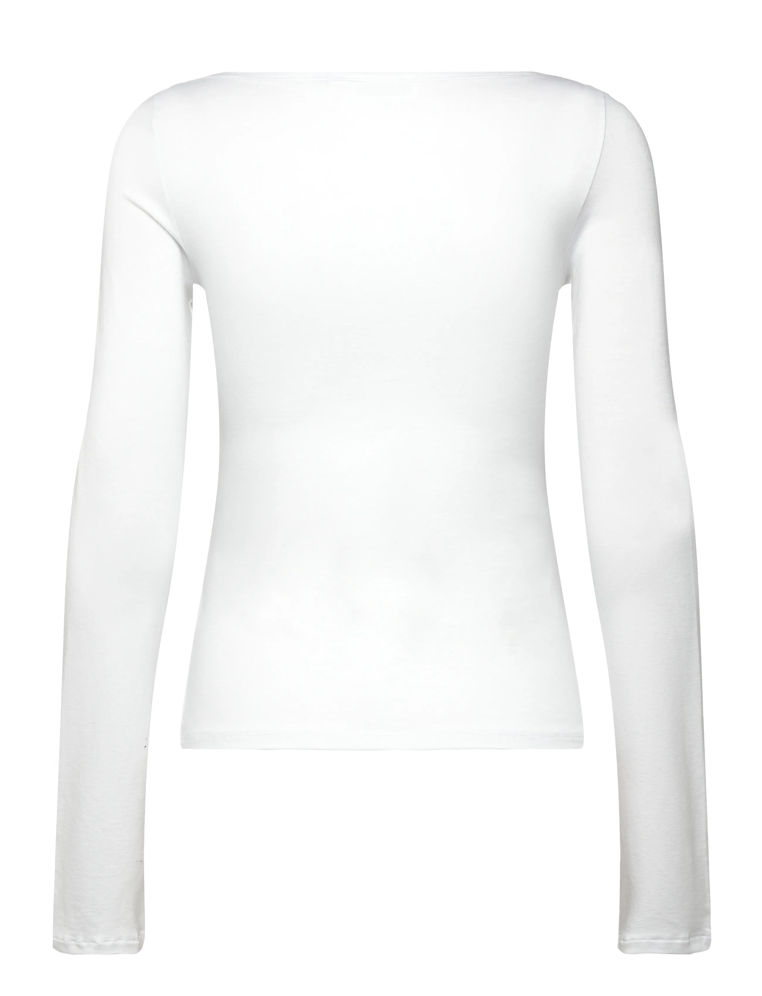 Weekday - Soft Long Sleeve Top - long-sleeved tops - white - 1
