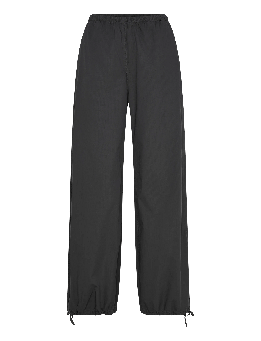 Weekday - Low Rise Pull-on Ripstop Trousers - sirged püksid - dark grey - 0