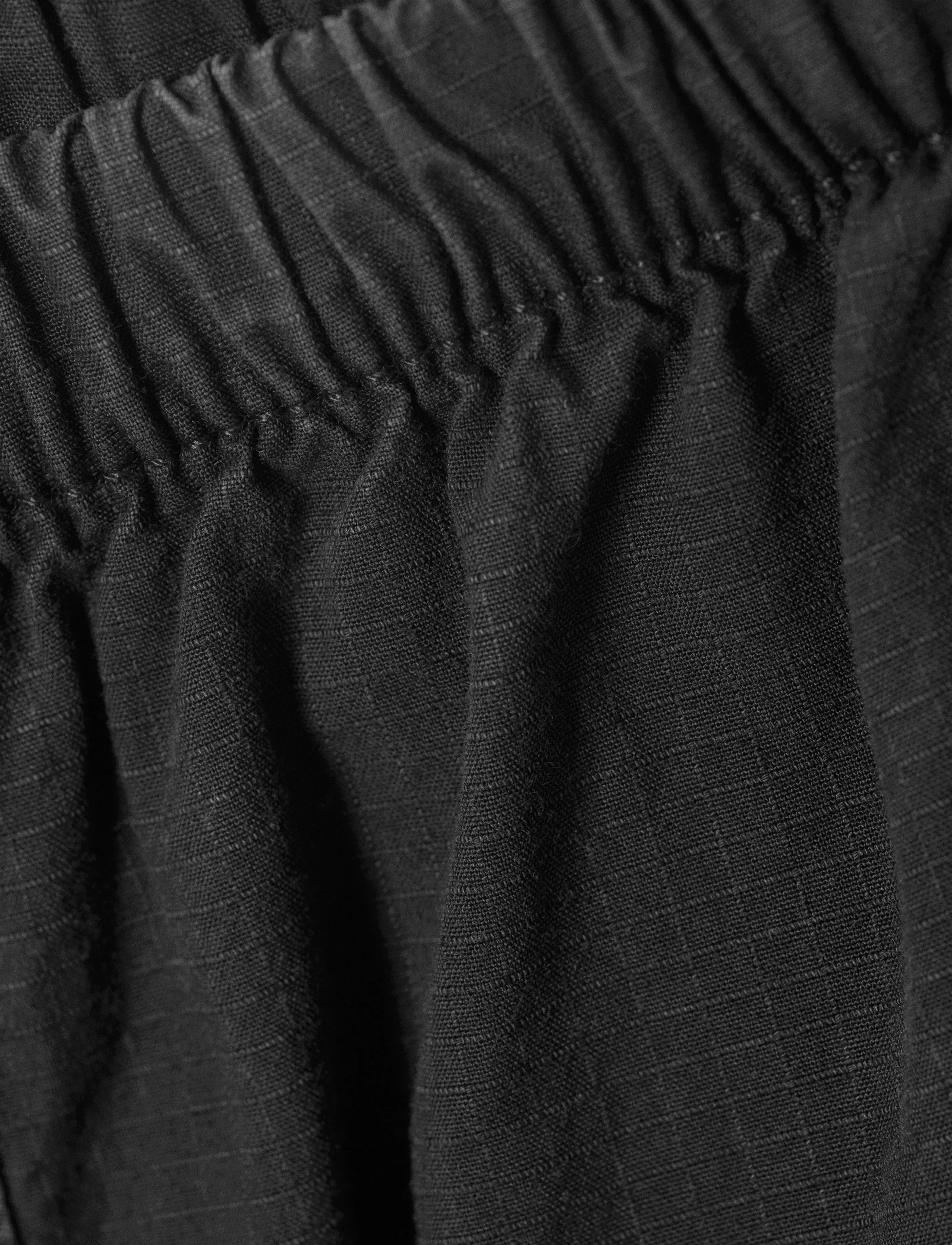 Weekday - Low Rise Pull-on Ripstop Trousers - bukser med lige ben - dark grey - 2