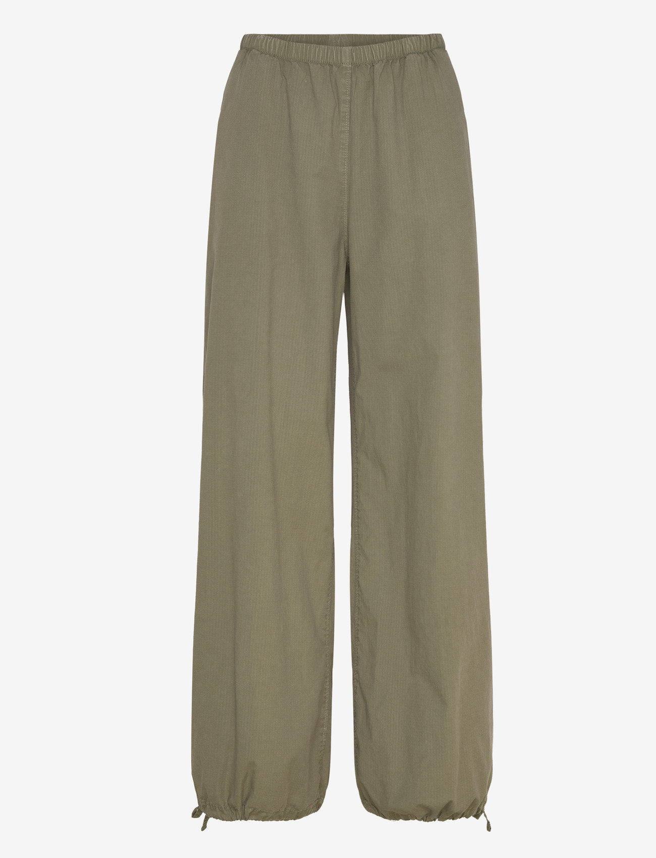 Weekday - Low Rise Pull-on Ripstop Trousers - joggers - khaki - 0