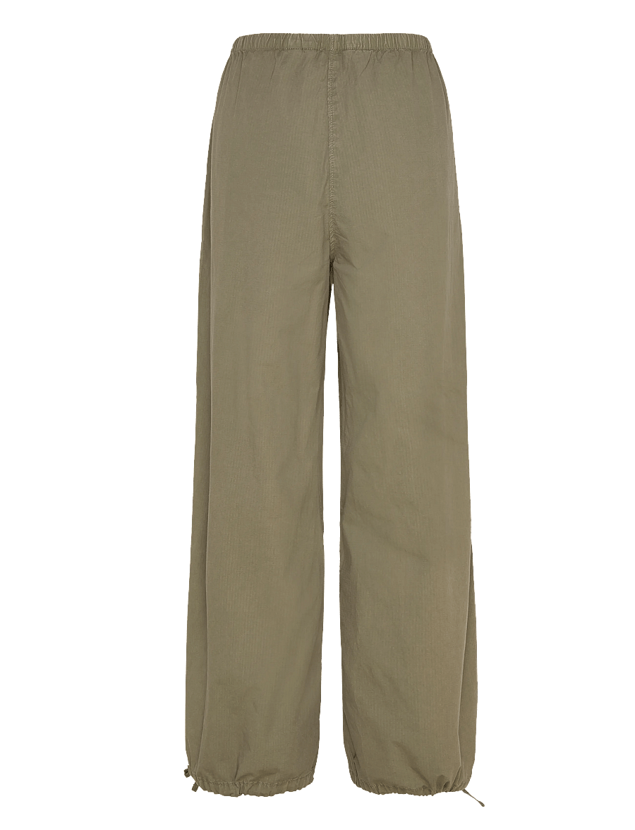 Weekday - Low Rise Pull-on Ripstop Trousers - bukser med lige ben - khaki - 2