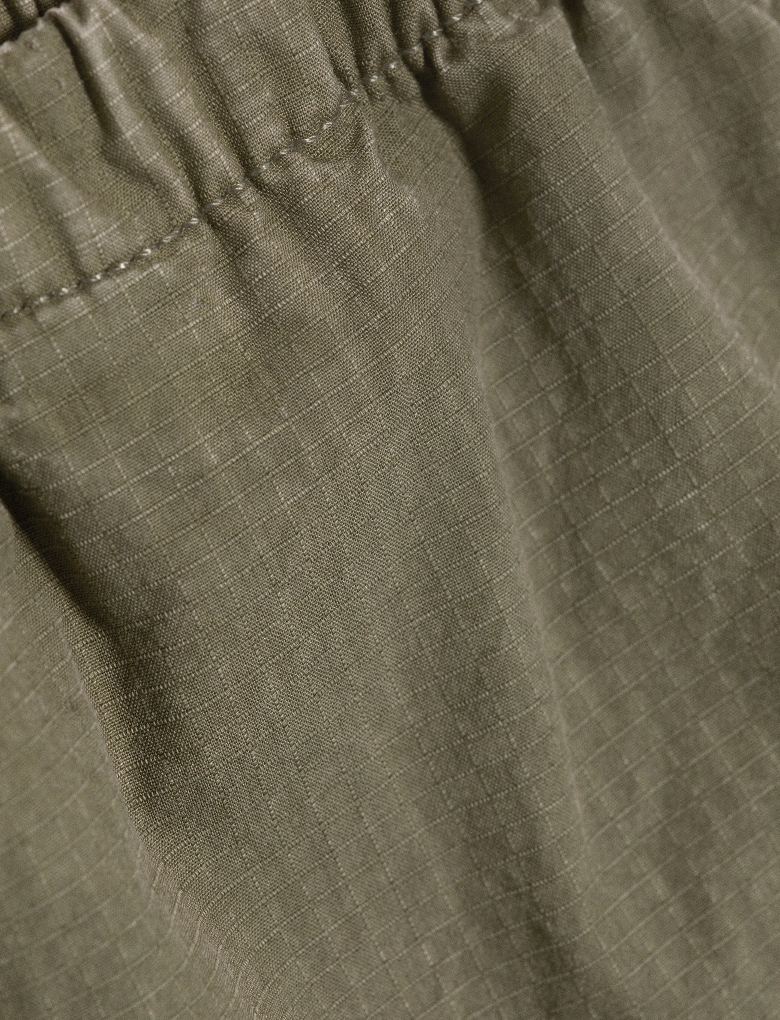 Weekday - Low Rise Pull-on Ripstop Trousers - bukser med lige ben - khaki - 2