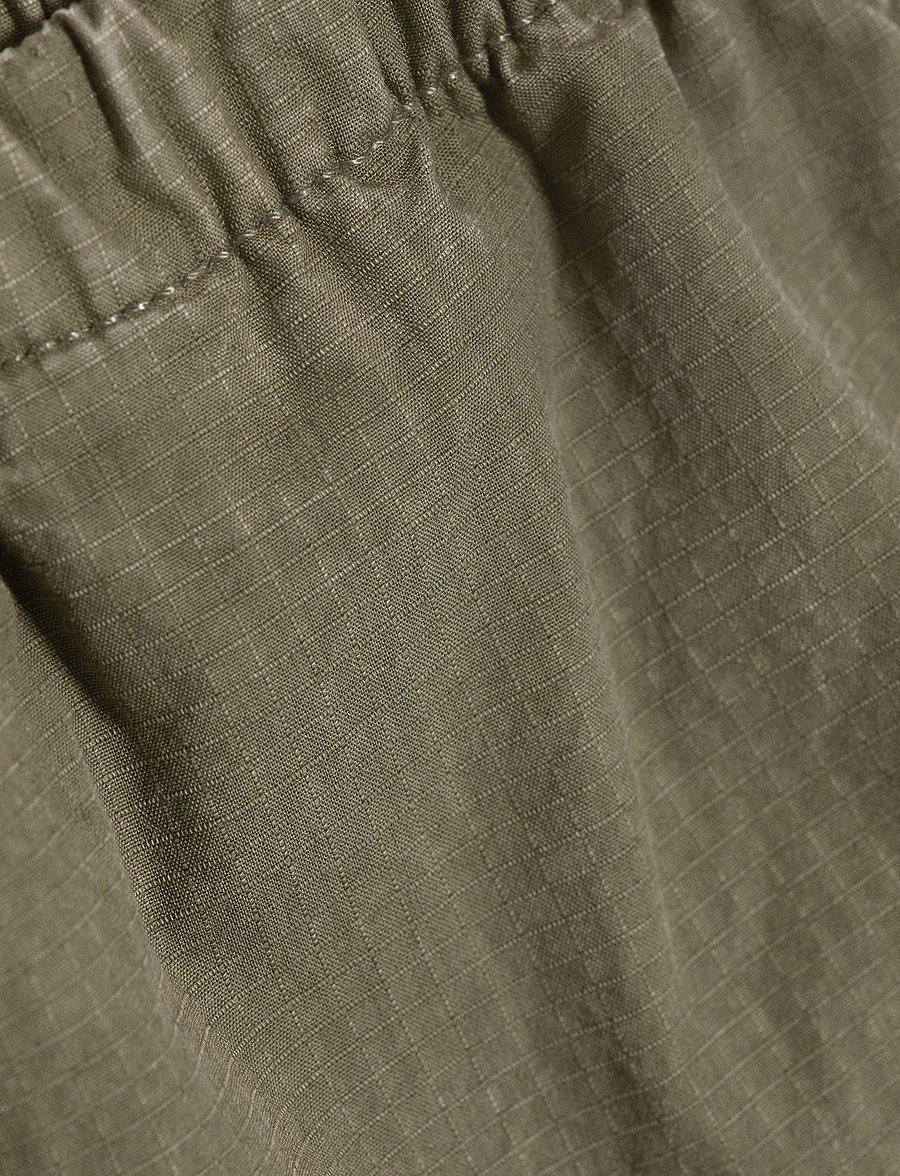 Weekday - Low Rise Pull-on Ripstop Trousers - bukser med lige ben - khaki - 2