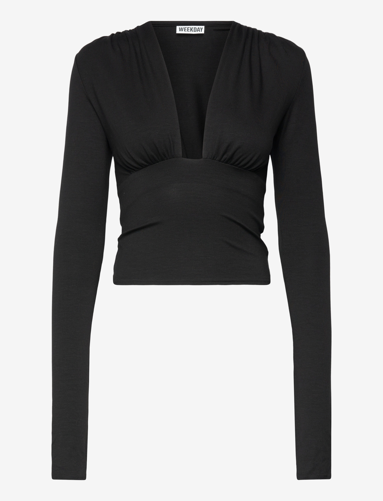 Weekday - Long Sleeve Top - langærmede toppe - black - 0