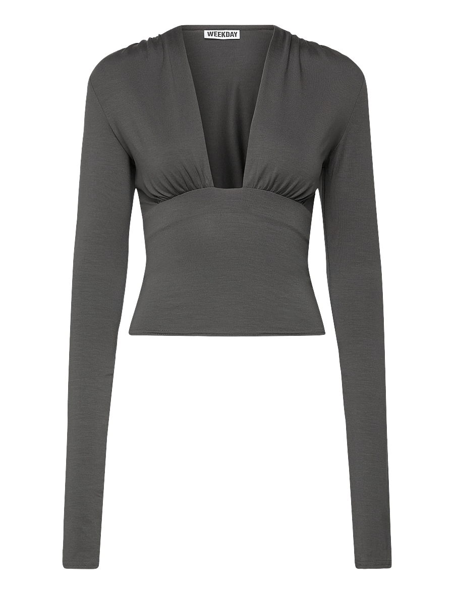 Weekday - Long Sleeve Top - t-shirts met lange mouwen - dark grey - 0