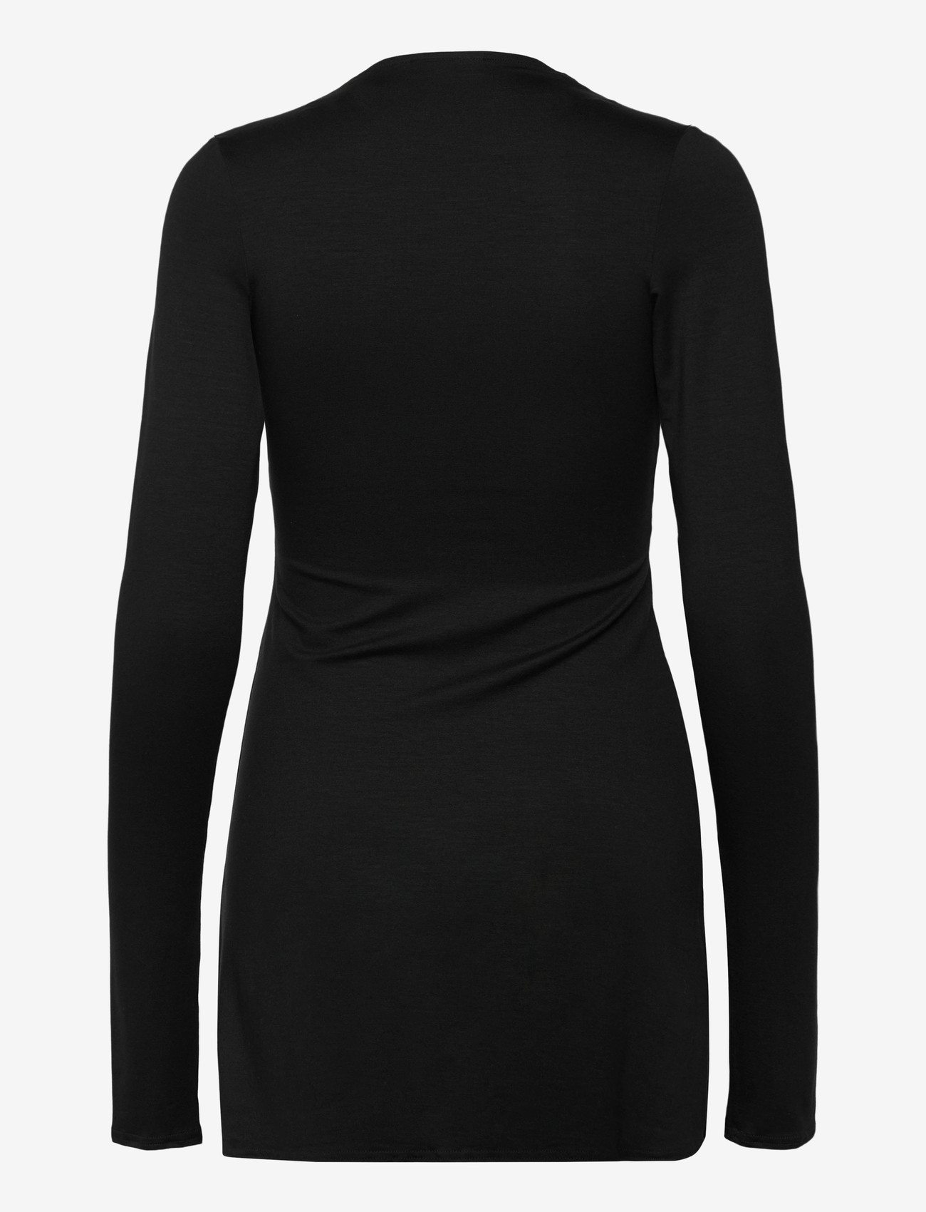Weekday - Long Sleeve Mini Dress - fodralklänningar - black - 1