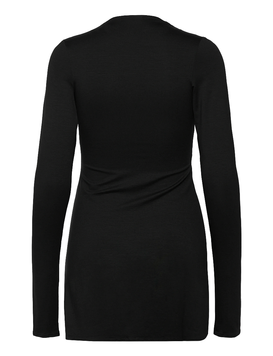 Weekday - Long Sleeve Mini Dress - liibuvad kleidid - black - 1