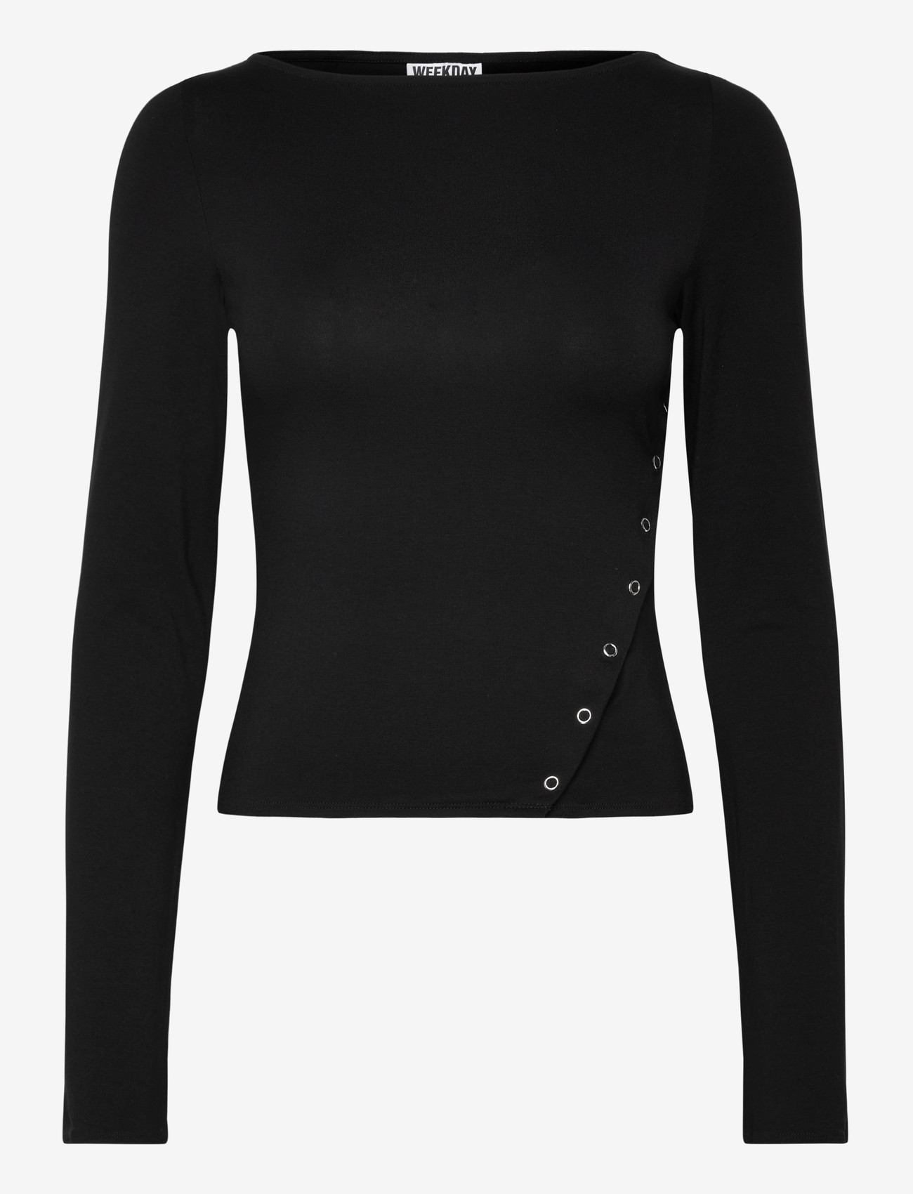 Weekday - Long Sleeve Top - langærmede toppe - black - 1