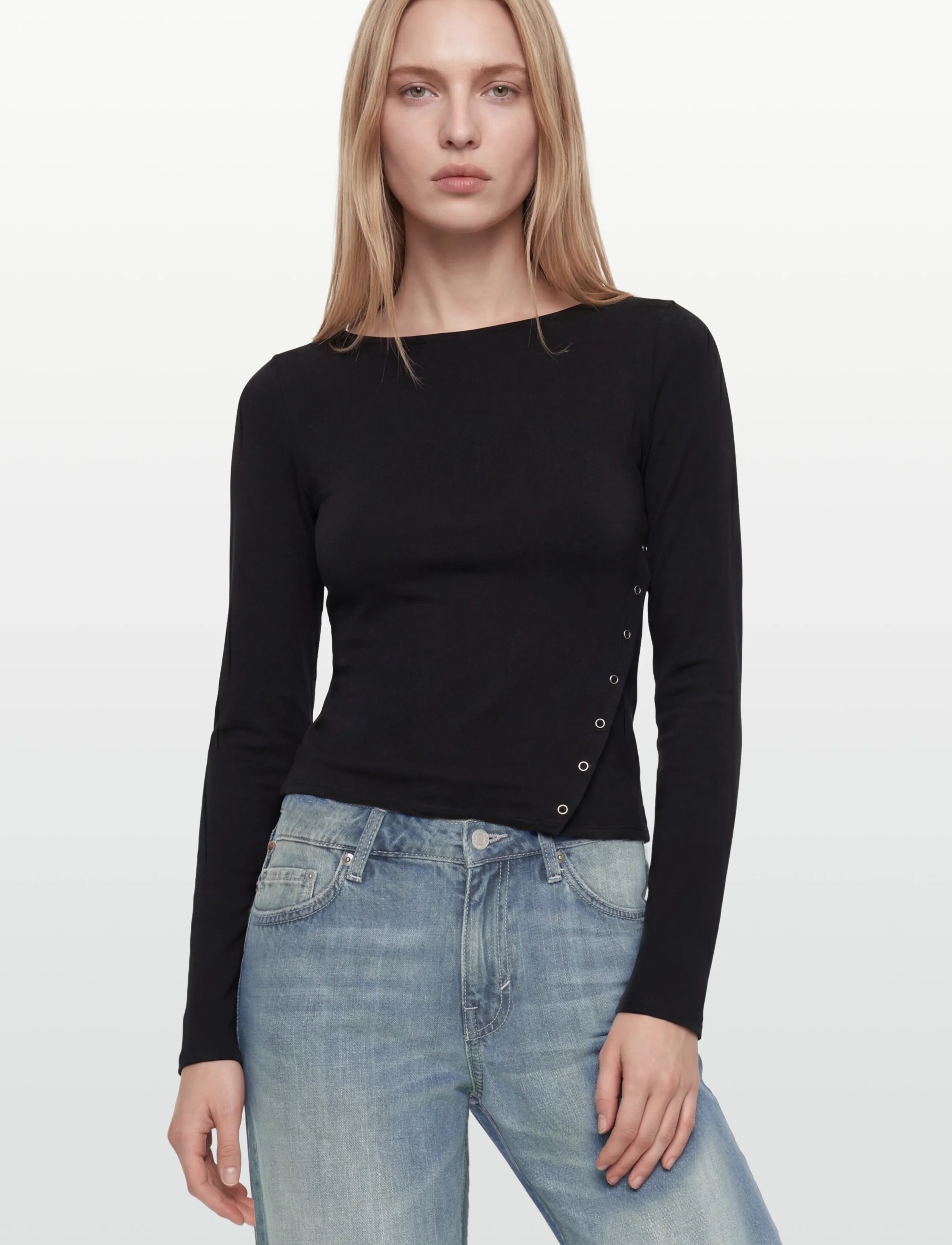 Weekday - Long Sleeve Top - langerma toppar - black - 3