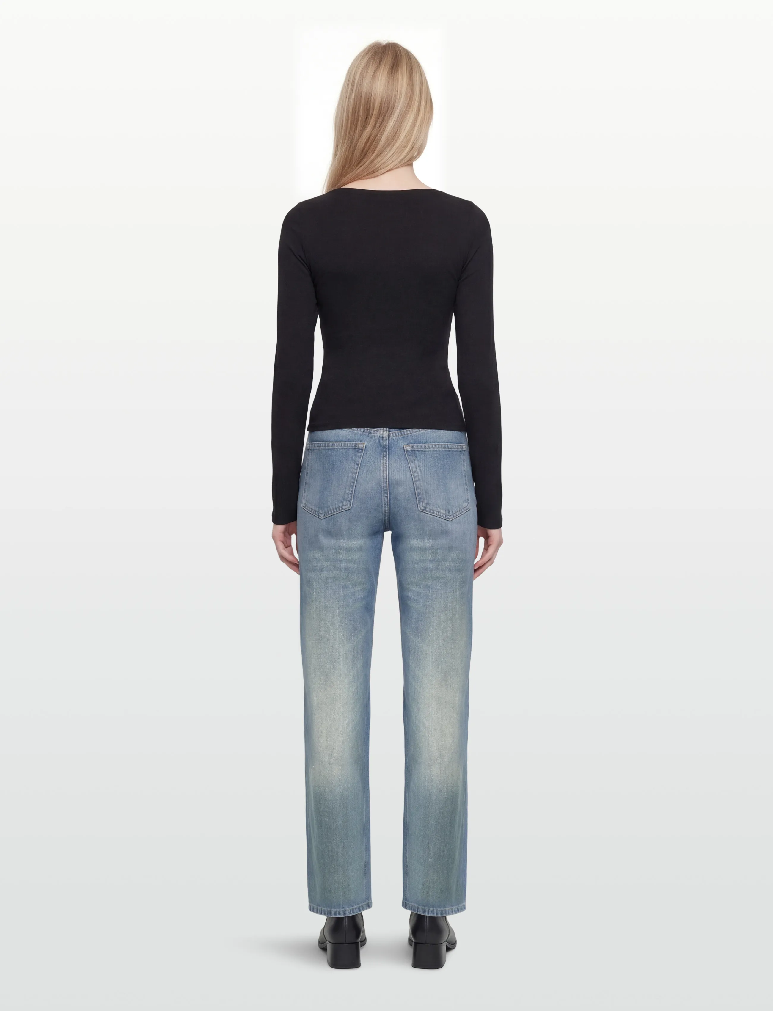 Weekday - Long Sleeve Top - langerma toppar - black - 4