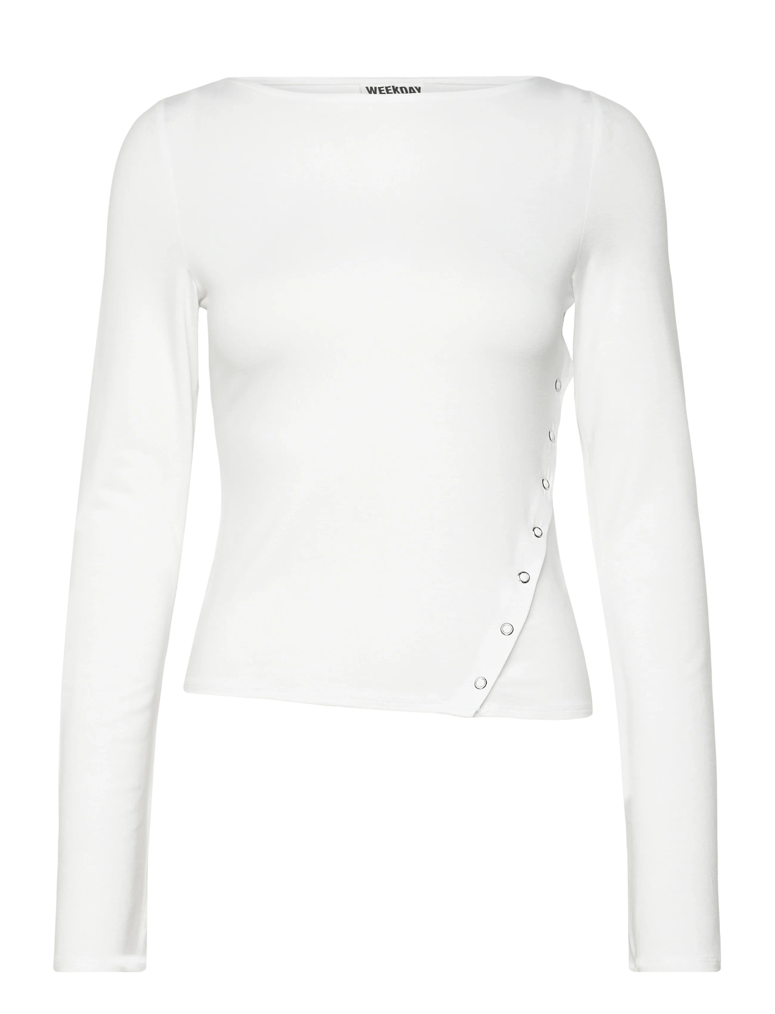 Weekday Long Sleeve Top - Kläder - WHITE / white