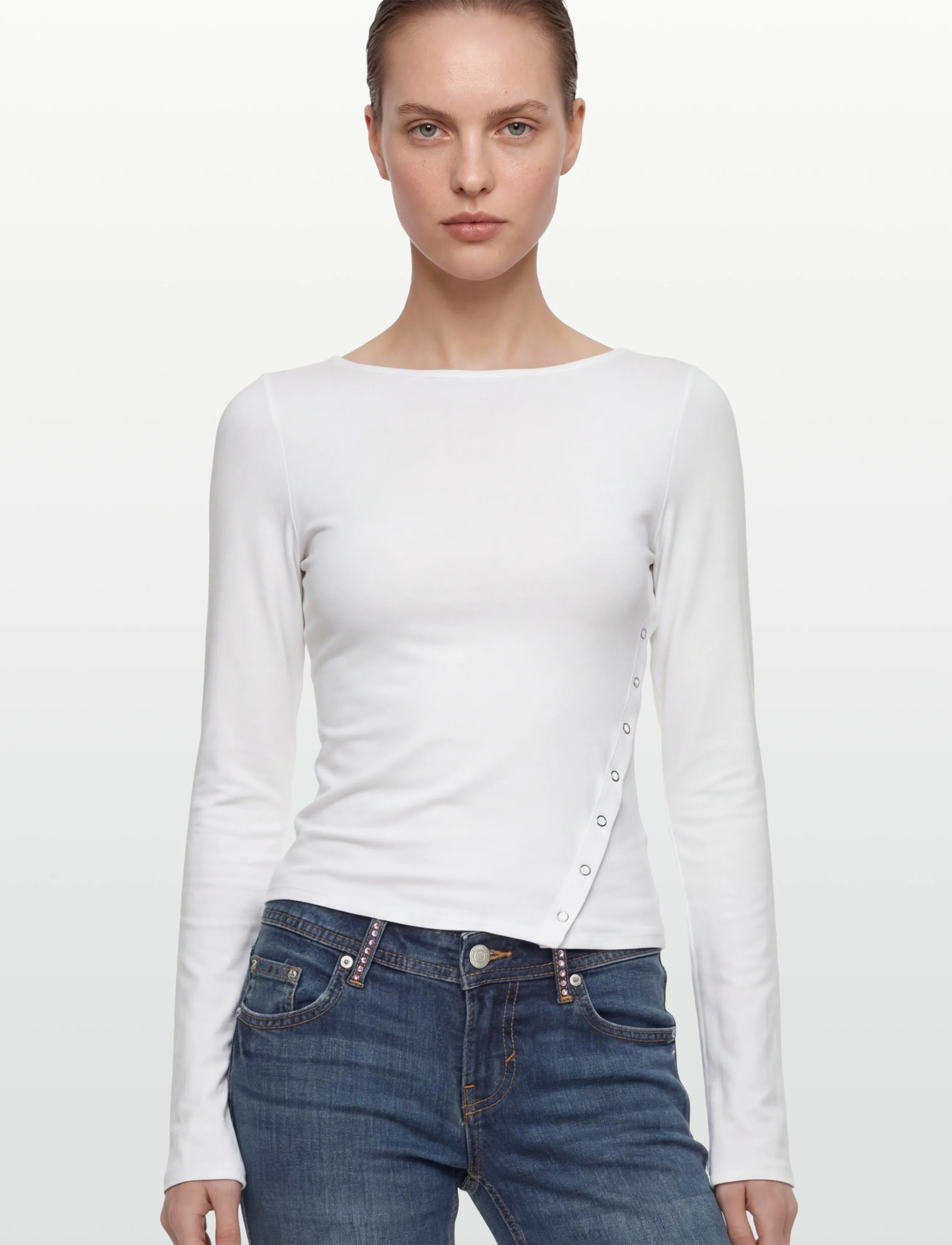Weekday - Long Sleeve Top - langerma toppar - white - 3