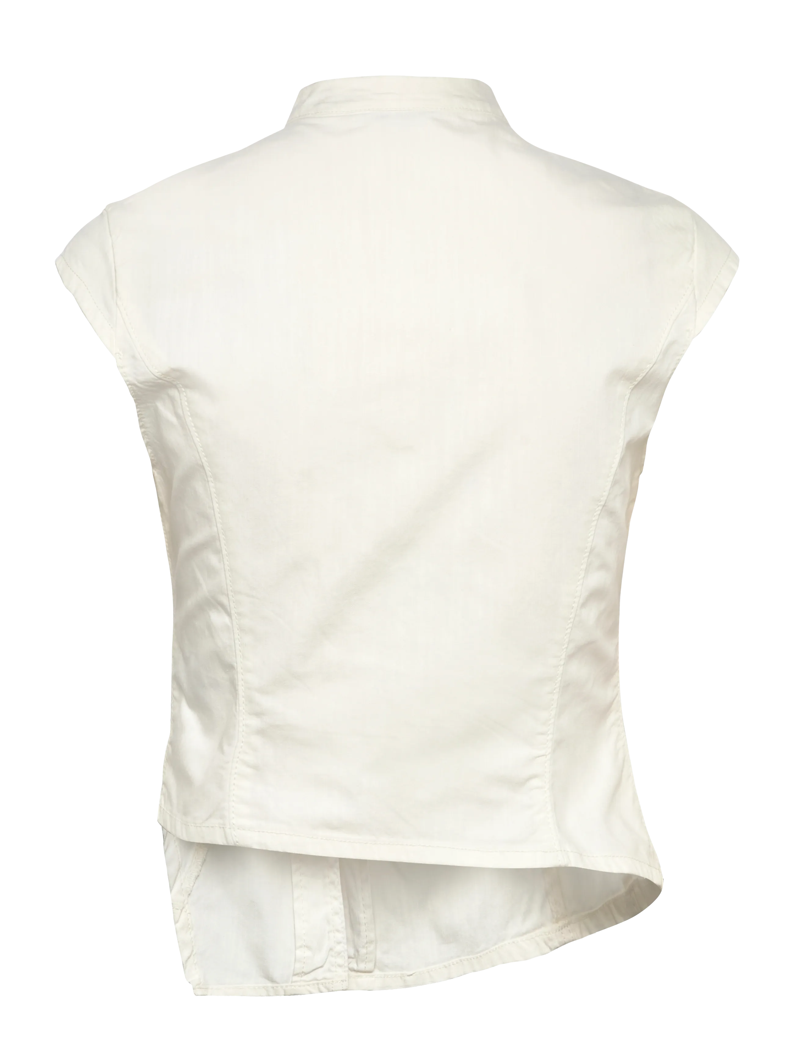 Weekday - Structured Asymmetric Cotton Top - kortærmede bluser - off white - 1