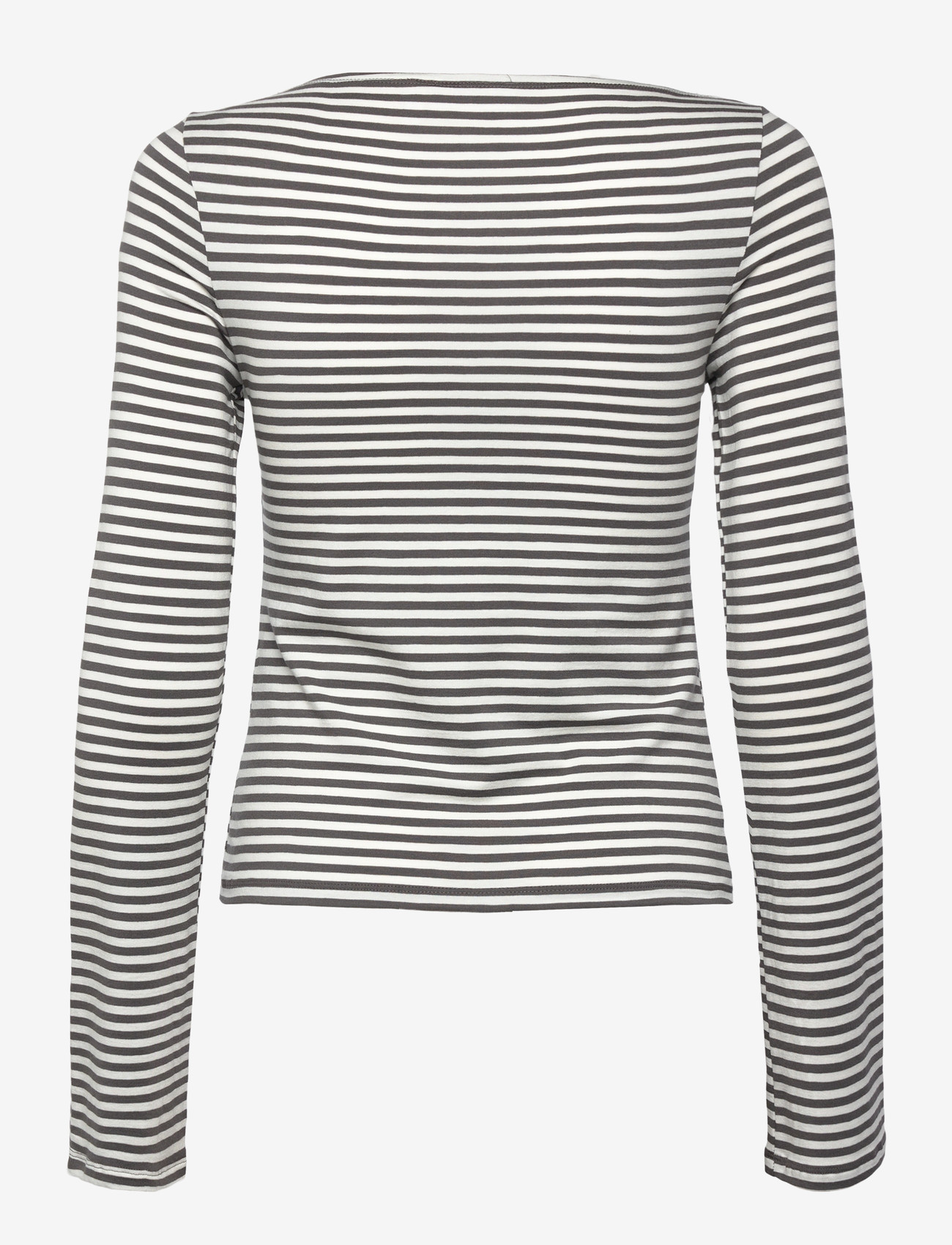 Weekday - Soft Striped Long Sleeve Top - t-shirts met lange mouwen - white - 1