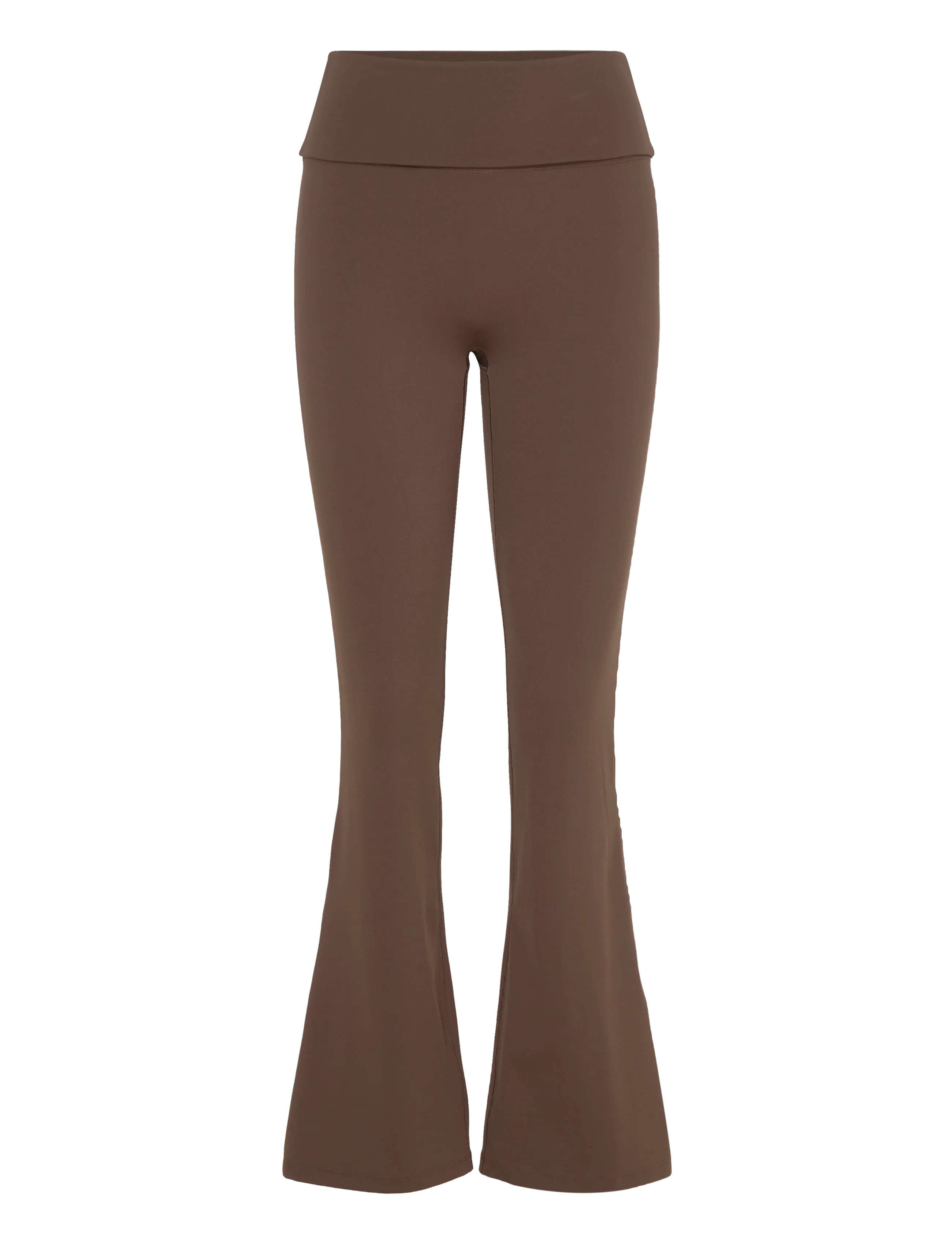 Weekday Folded Waist Flared Yoga Tights, XL, Brown, Sportsbukser > Sportstræningsbukser, Dame