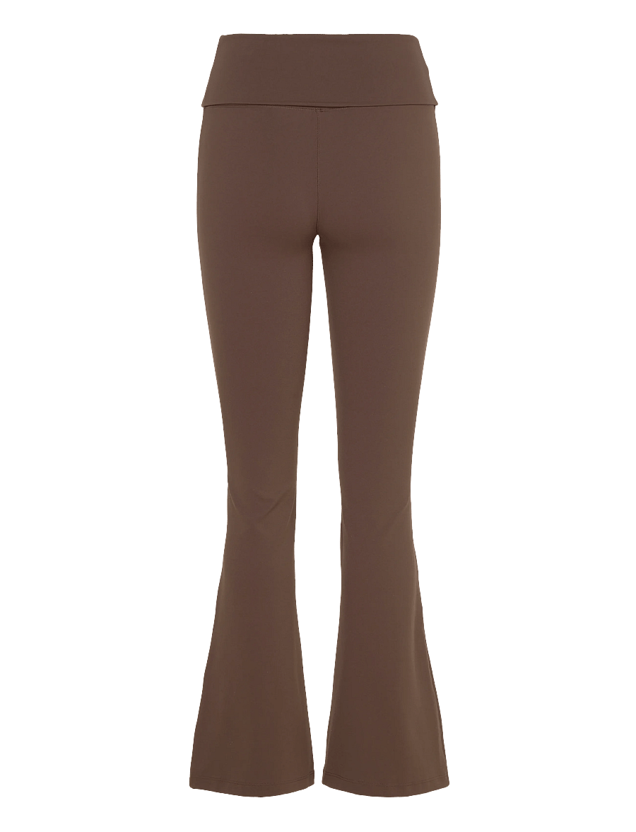 Weekday - Folded Waist Flared Yoga Tights - training tights - dark brown - 2