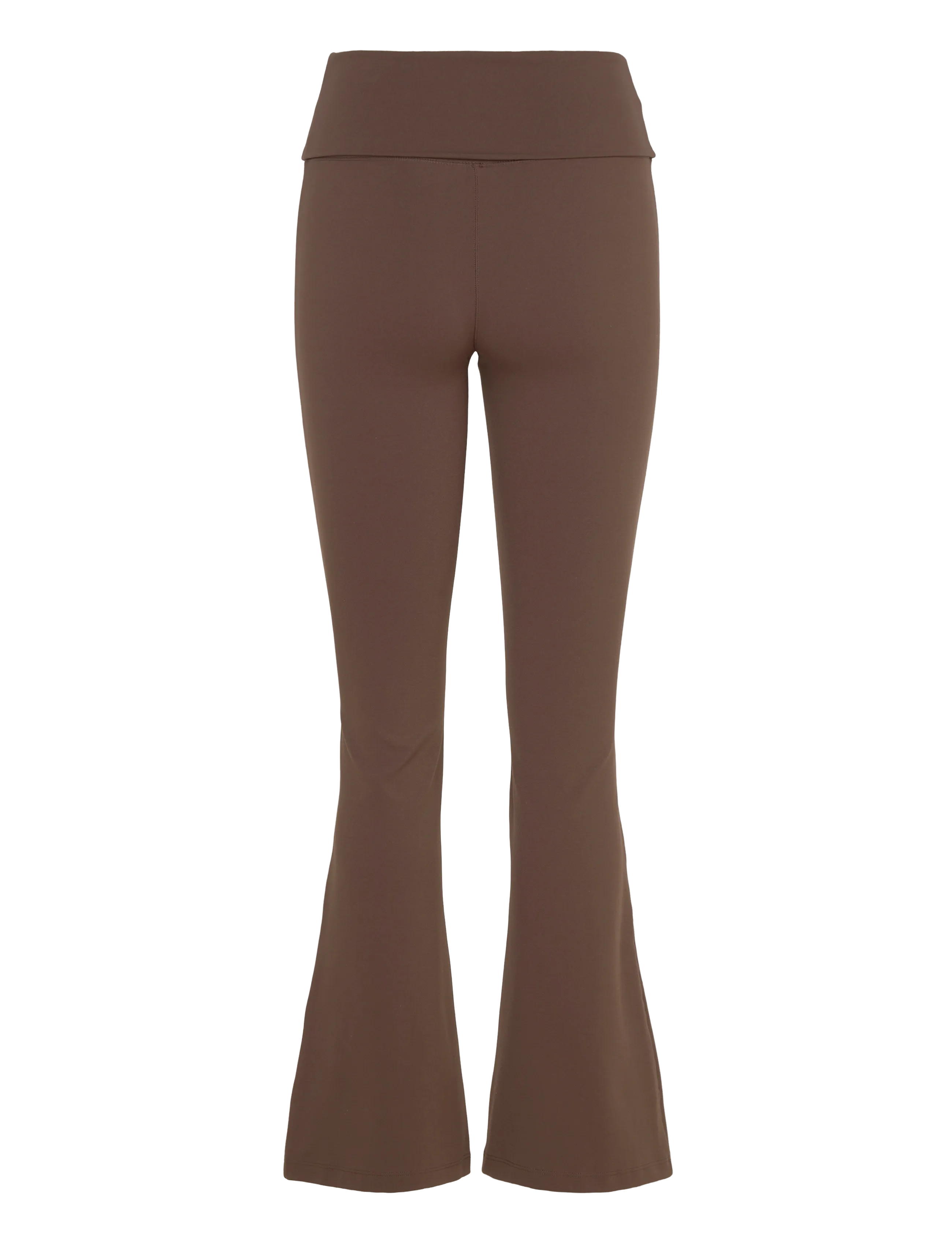 Weekday - Folded Waist Flared Yoga Tights - trainingstights - dark brown - 1