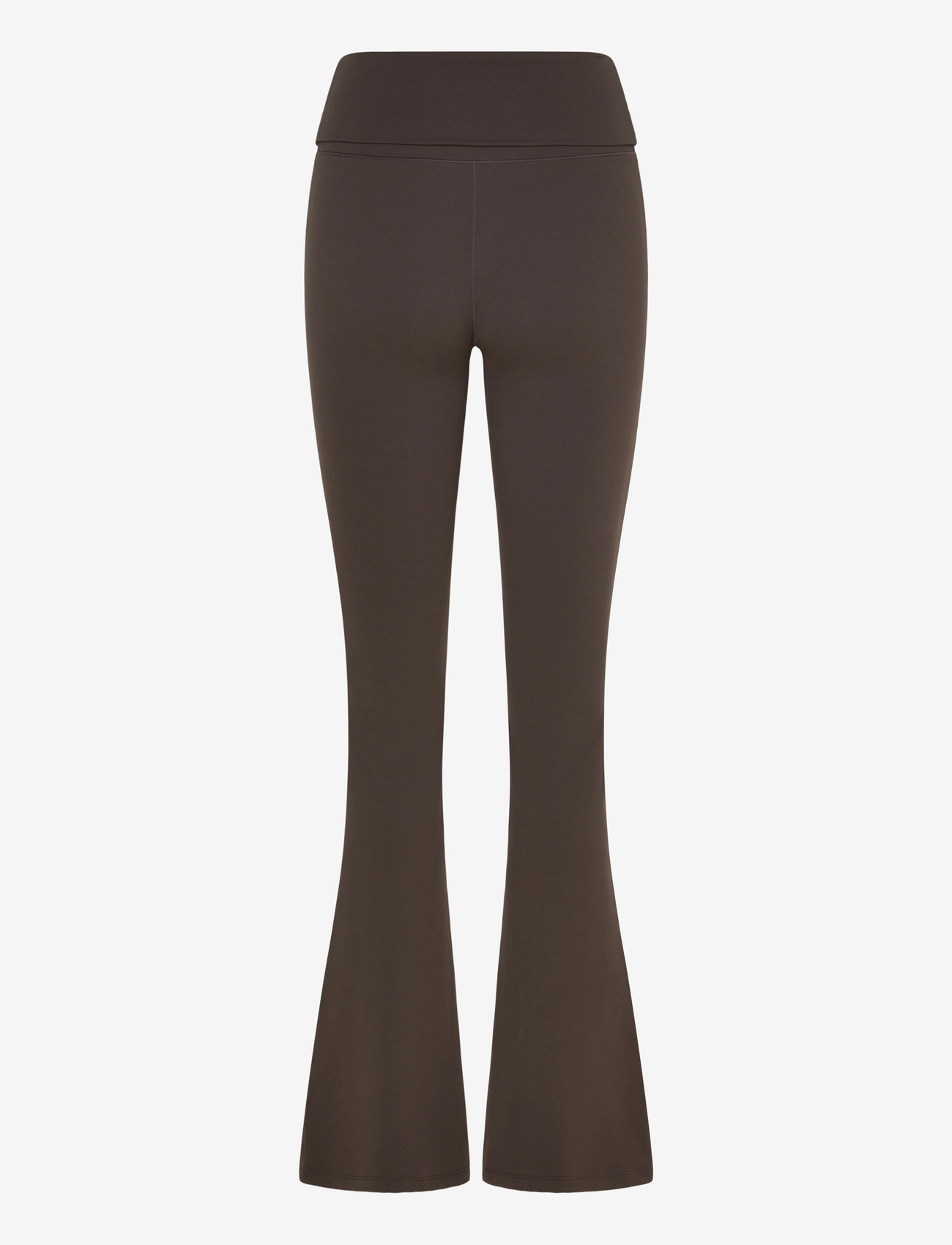 Weekday - Folded Waist Flared Yoga Tights - collants d'entraînement - dark brown - 1