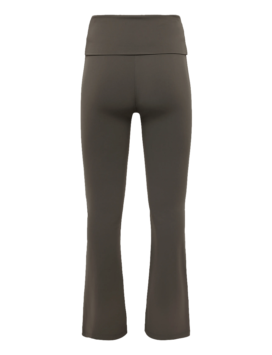 Weekday - Folded Waist Flared Yoga Tights - training tights - dark brown - 1