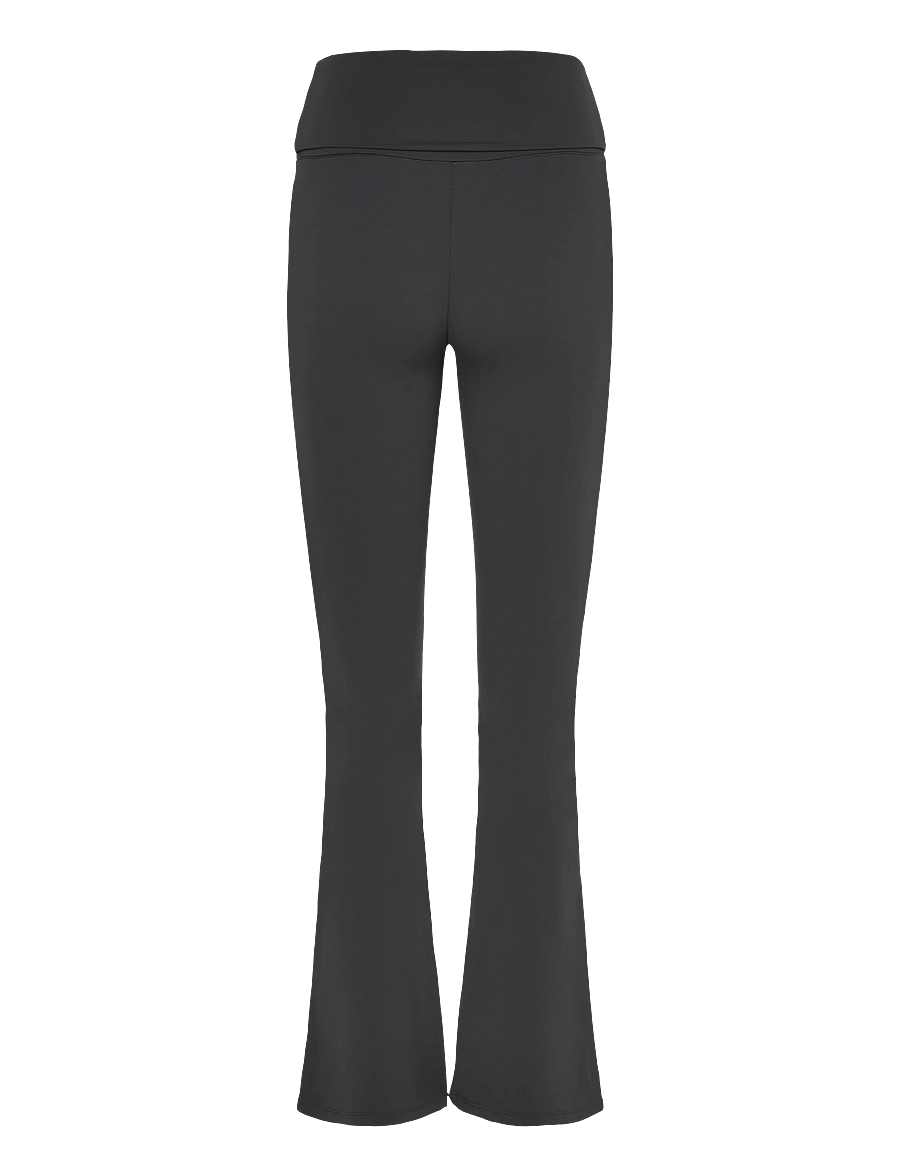 Weekday - Folded Waist Flared Yoga Tights - fuld længde - dark grey - 1