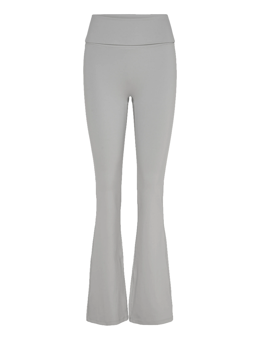 Weekday - Folded Waist Flared Yoga Tights - volledige lengte - light grey - 0