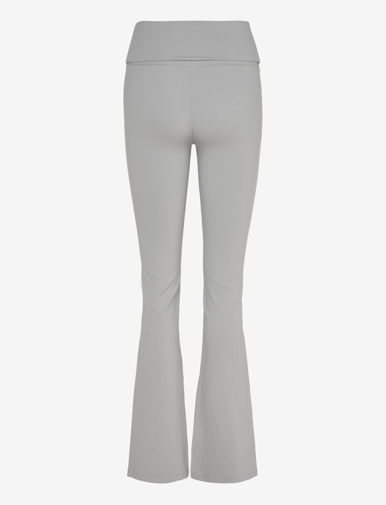 Weekday - Folded Waist Flared Yoga Tights - tights - light grey - 1