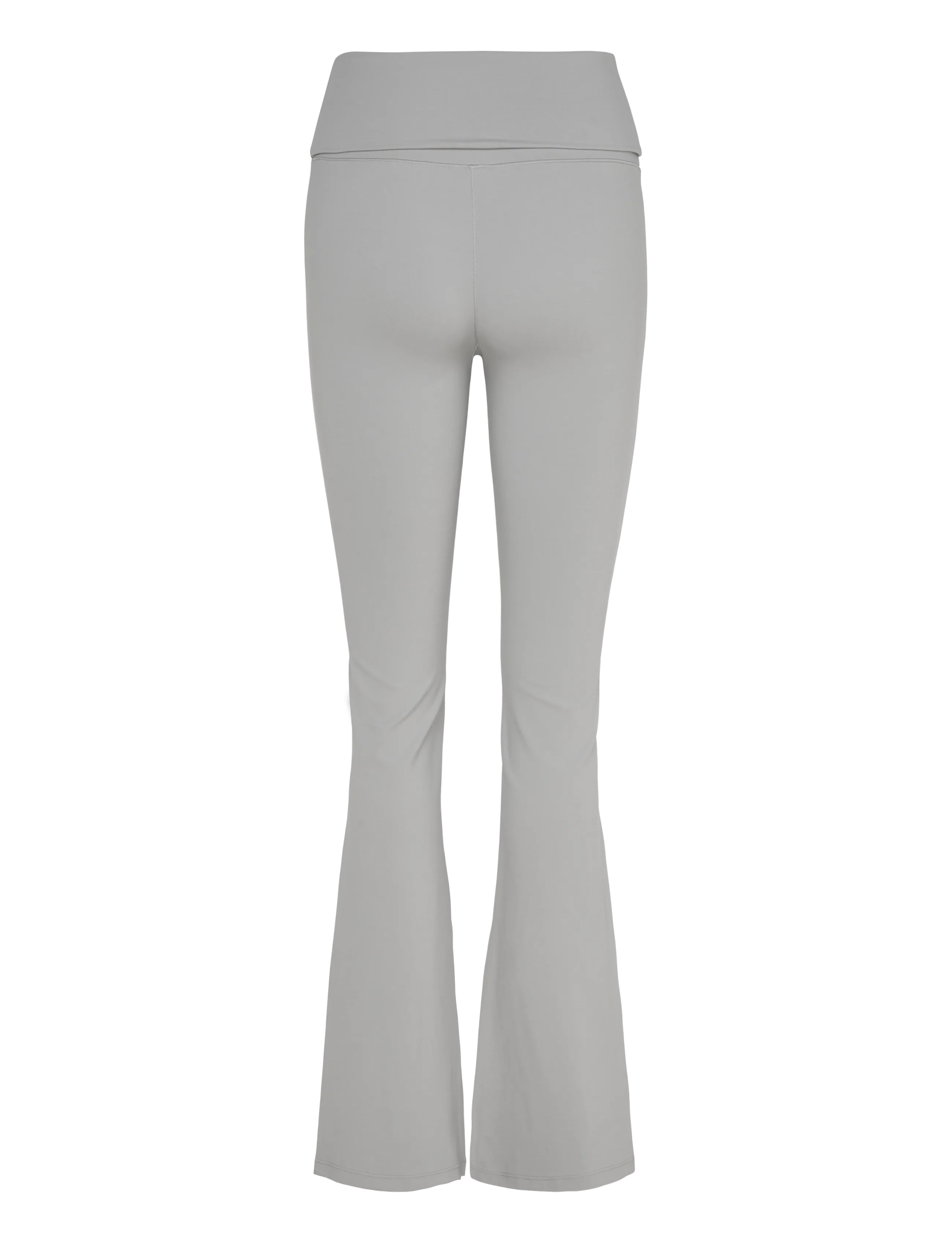 Weekday - Folded Waist Flared Yoga Tights - fuld længde - light grey - 1