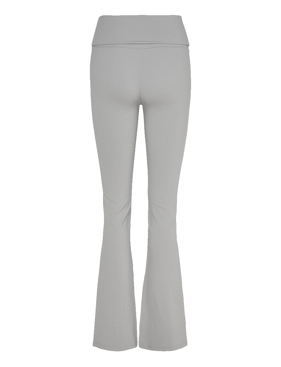 Weekday - Folded Waist Flared Yoga Tights - volledige lengte - light grey - 1