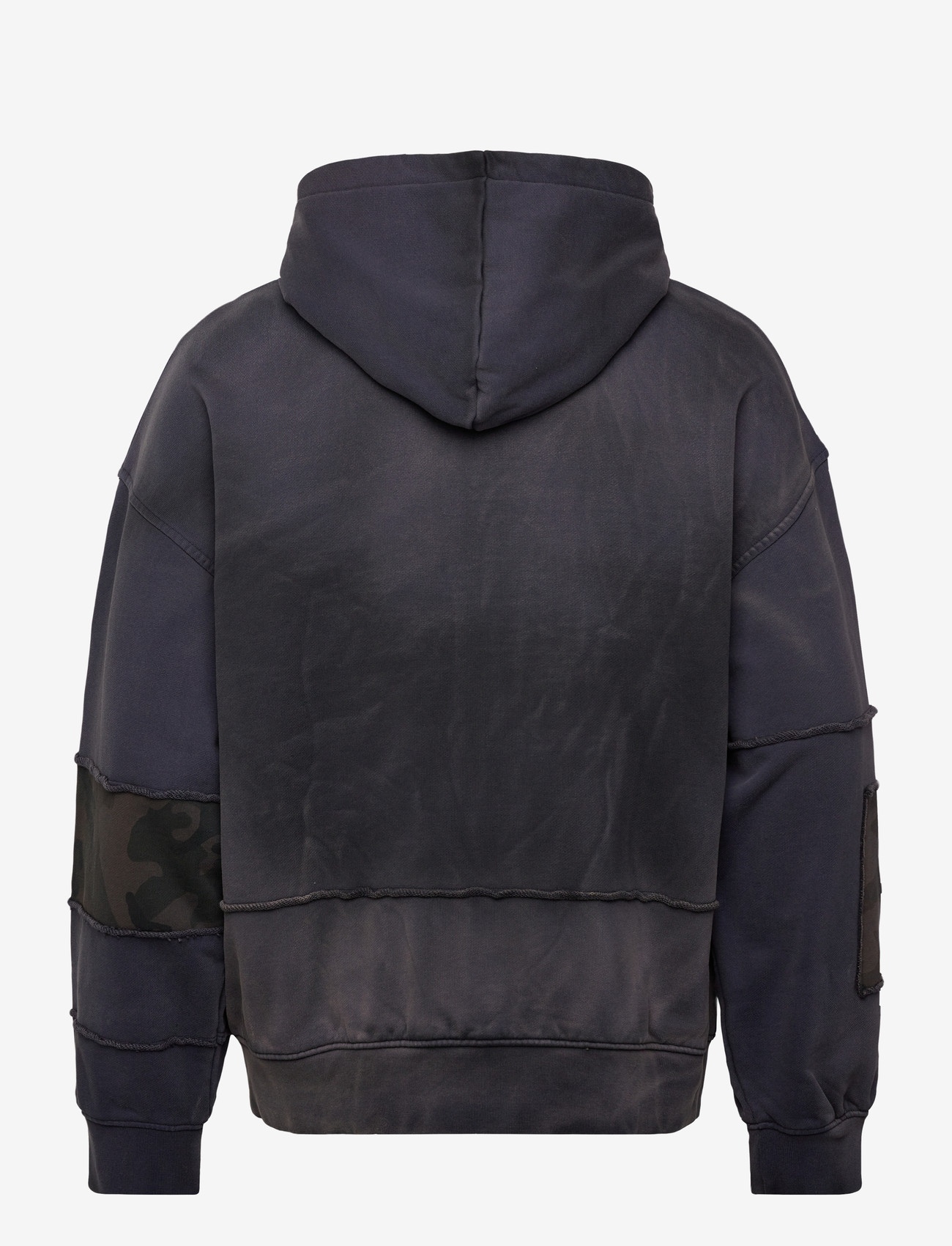 Weekday - Washed Patchwork Zip Hoodie - herbstjacken - navy - 1