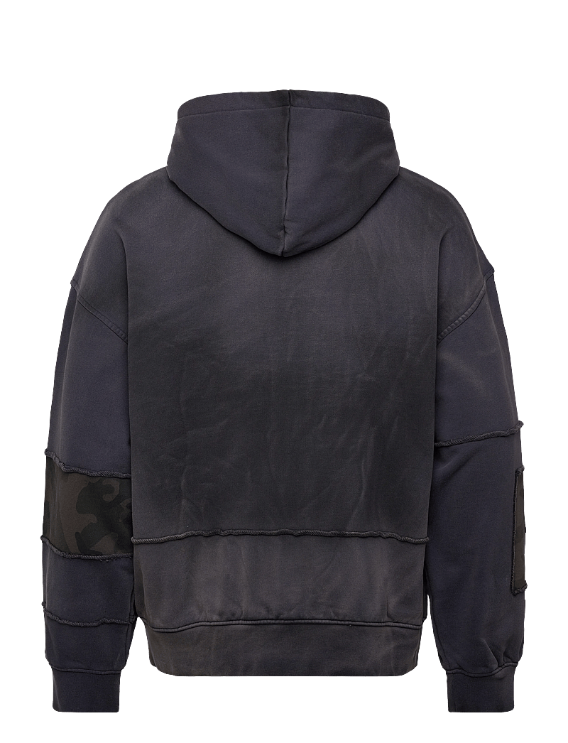 Weekday - Washed Patchwork Zip Hoodie - herbstjacken - navy - 1