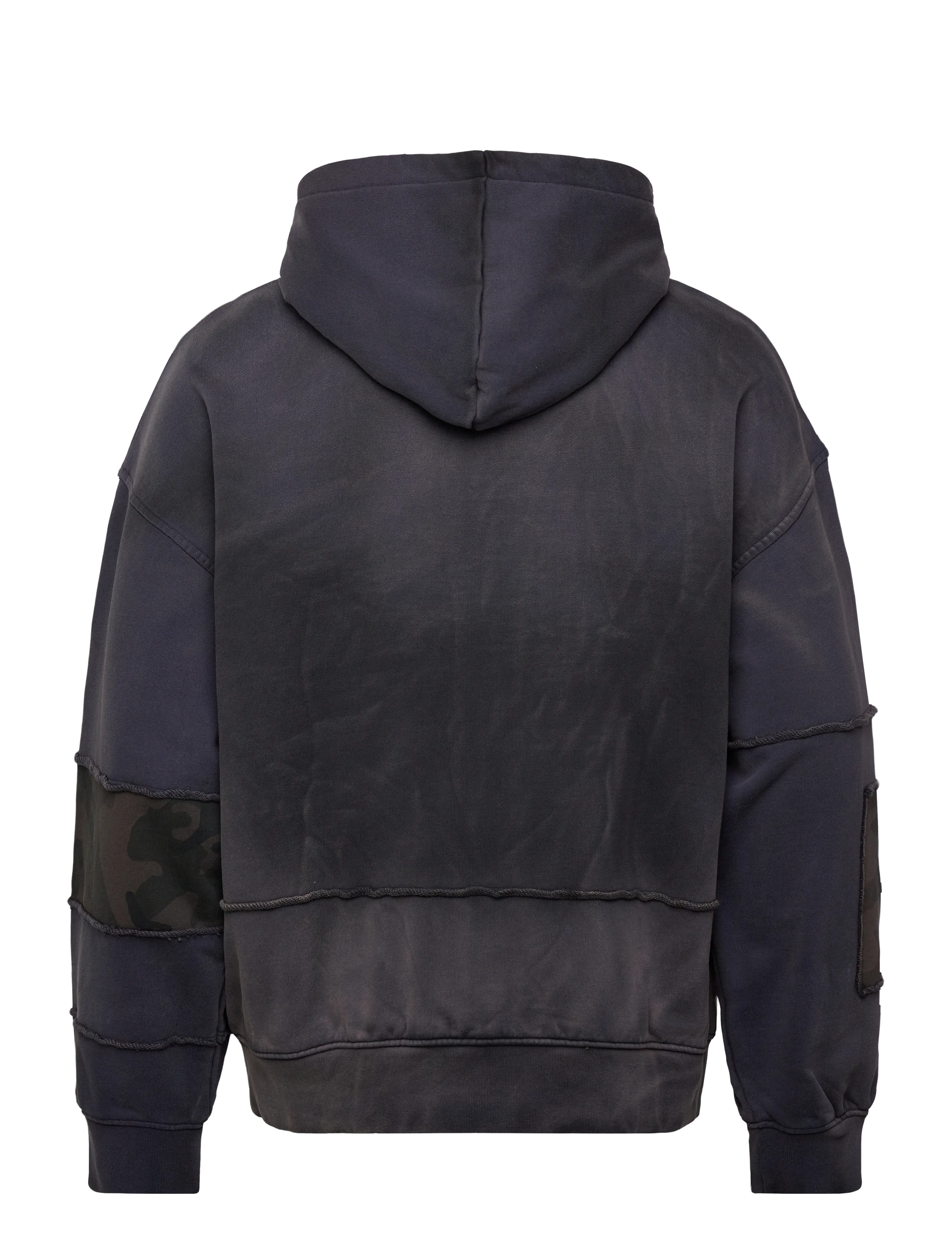Weekday - Washed Patchwork Zip Hoodie - kevättakit - navy - 1