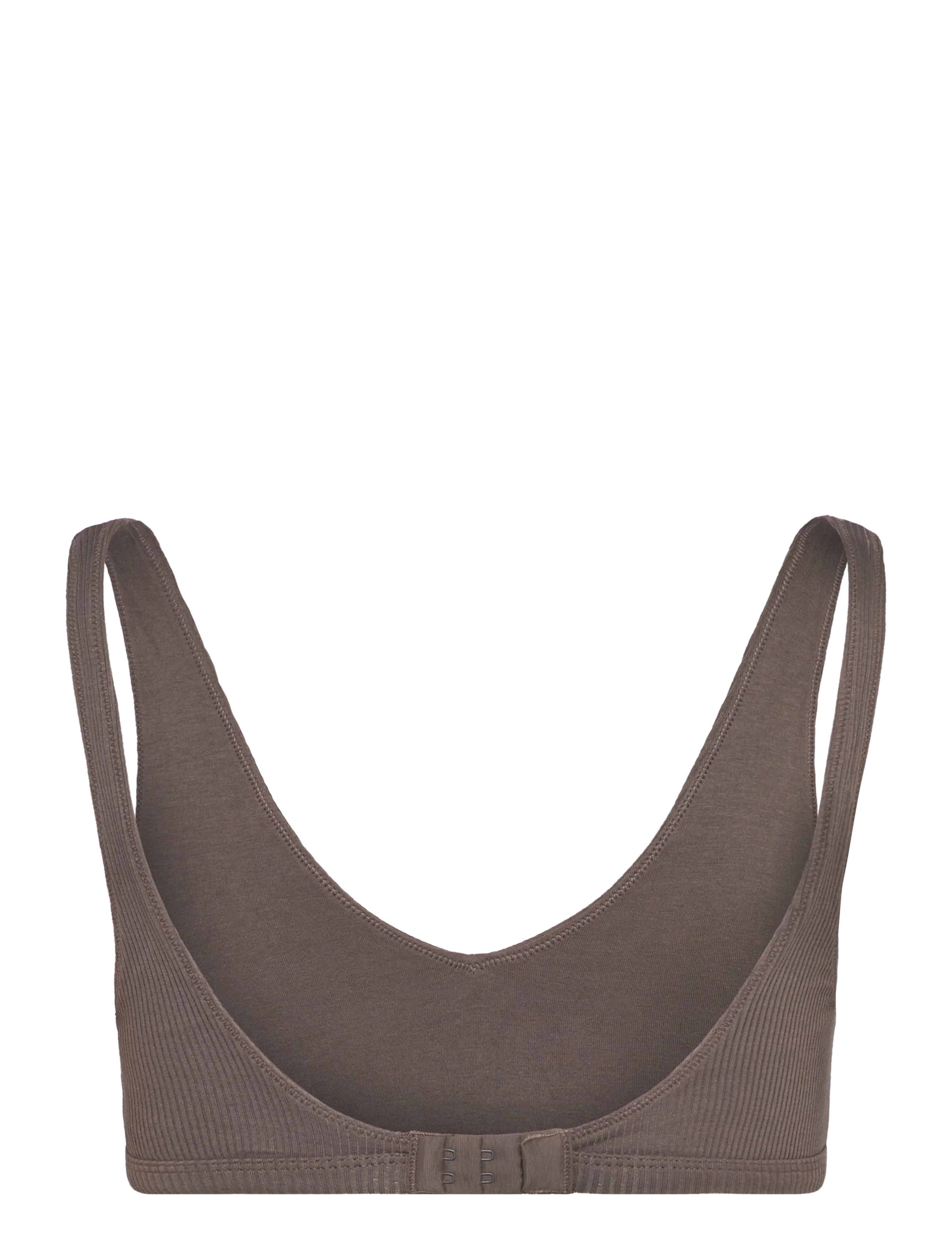 Weekday - Plunge Rib Soft Bra - bh'er uden bøjle - dark mole - 1